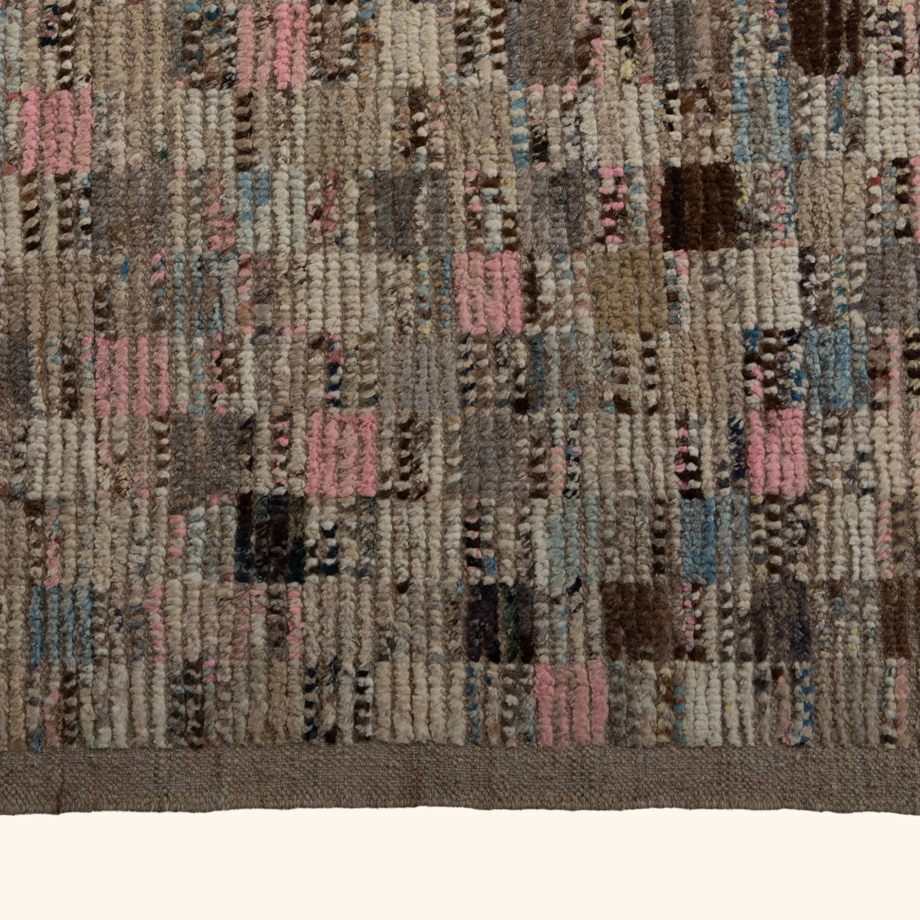 Brown Zameen Transitional Wool Rug - 10'5" x 13'10" - Image 5