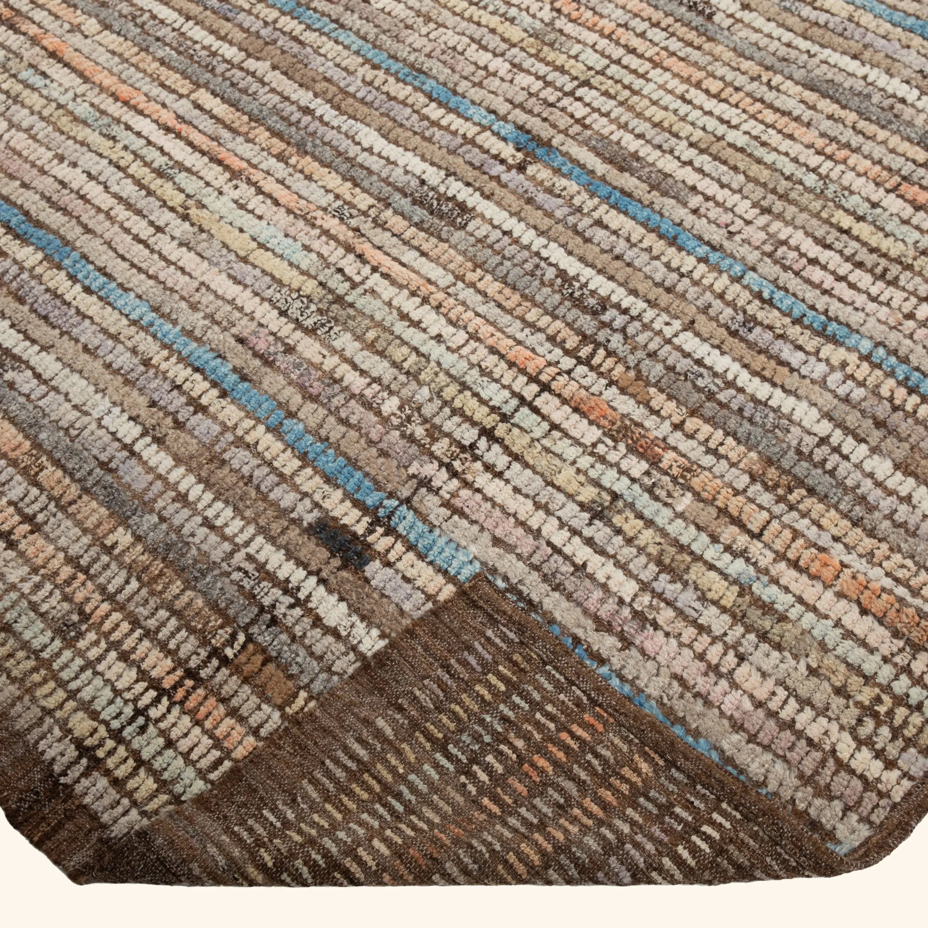 Multicolored Zameen Transitional Wool Rug - 10'2" x 12'5" - Image 4