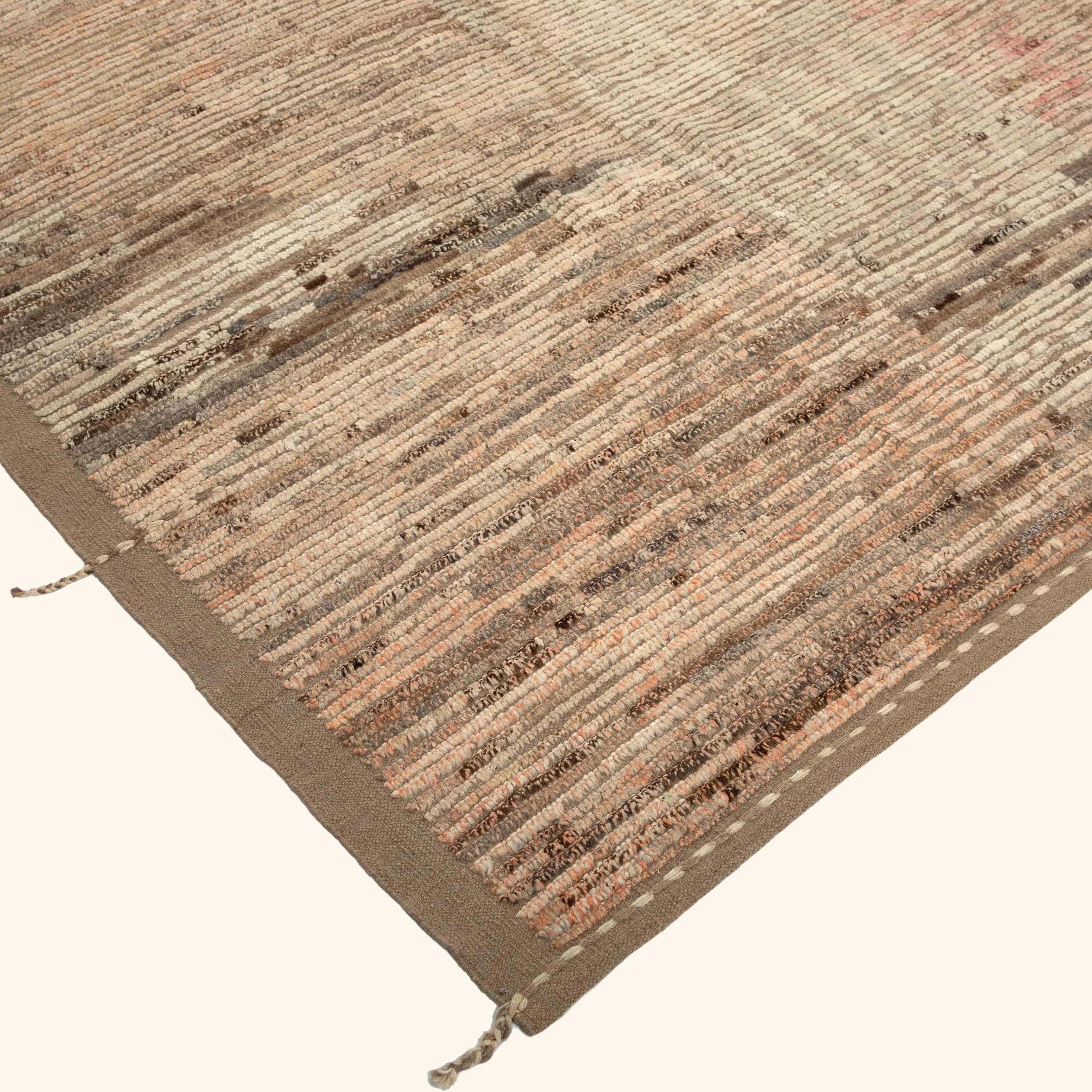 Brown Zameen Transitional Wool Rug - 10'2" x 14'6" - Image 3