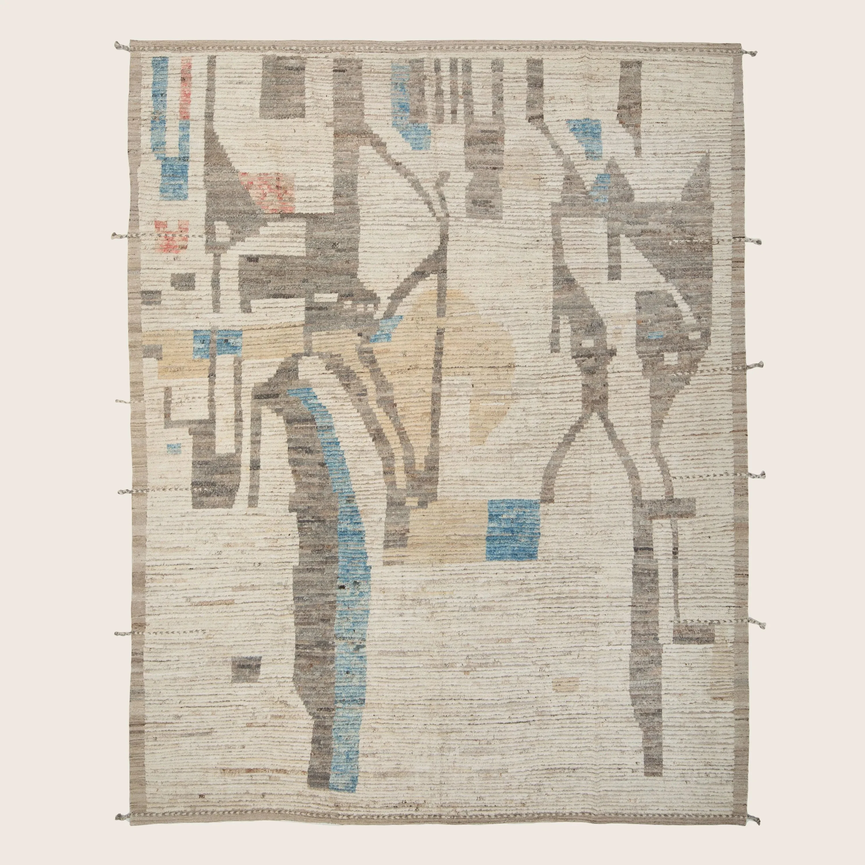 Grey Zameen Transitional Wool Rug - 10'4" x 12'2"