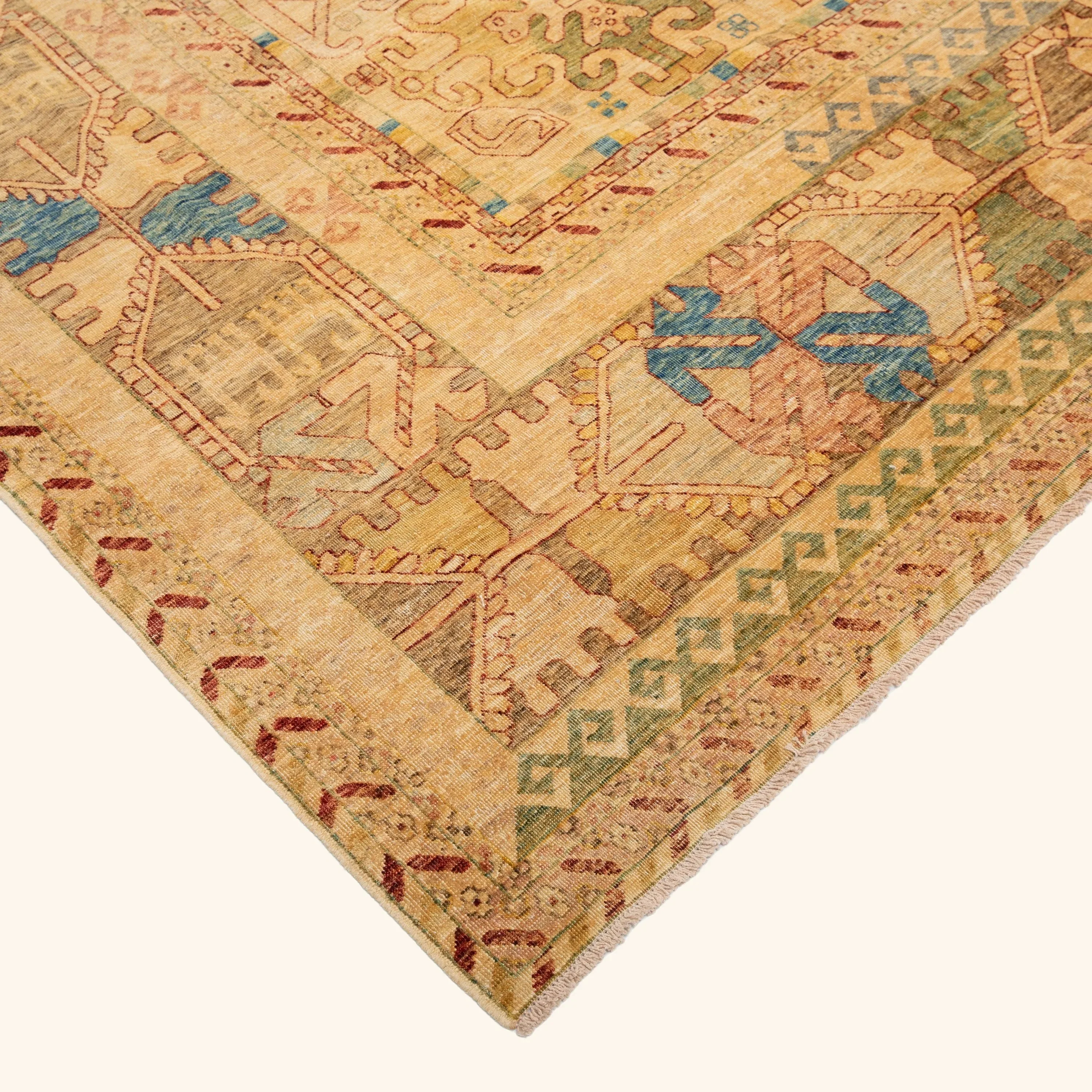 Yellow Traditional Wool Rug - 11'11" x 15'6" - Image 11
