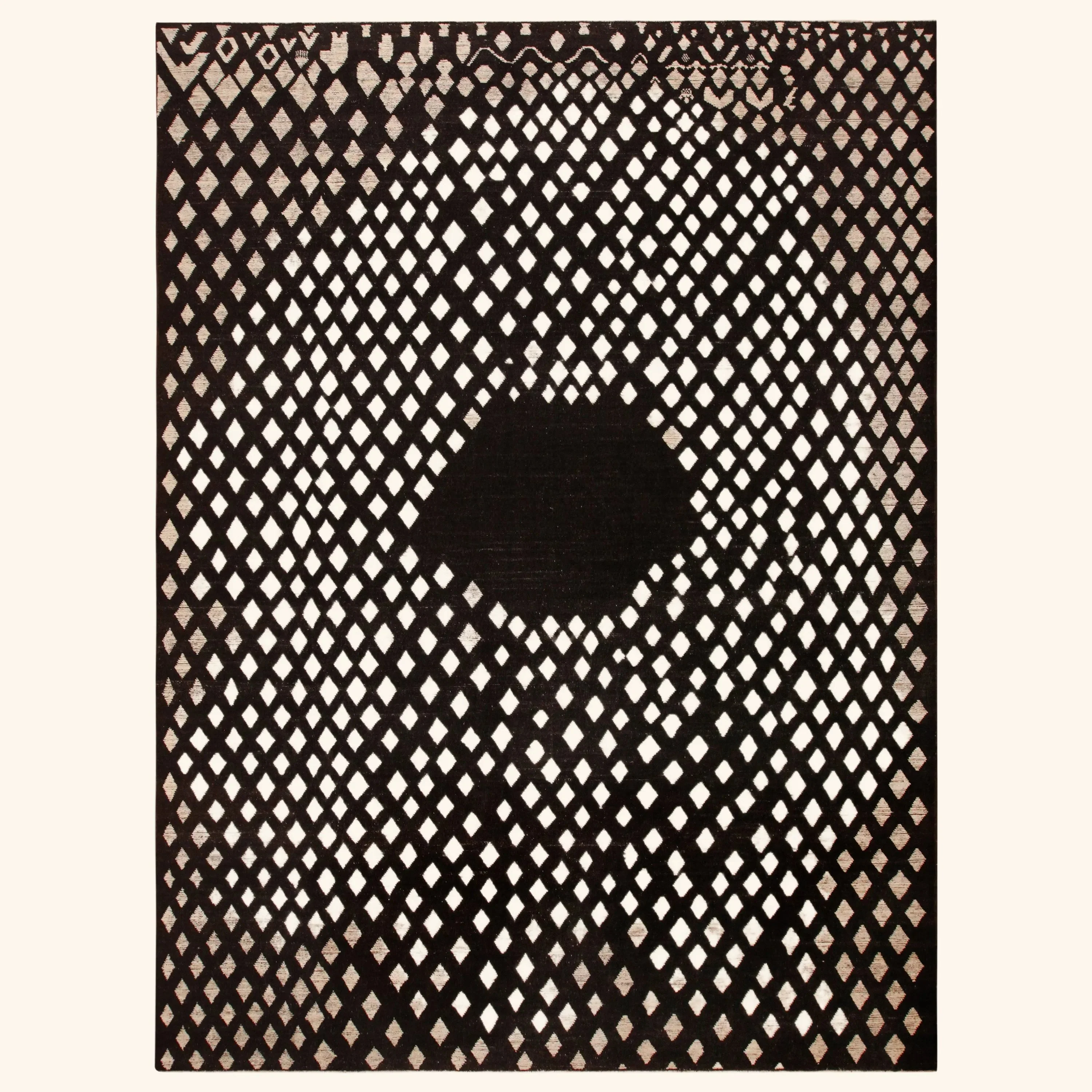 Black Zameen Transitional Wool Rug - 12'7" x 16'8"