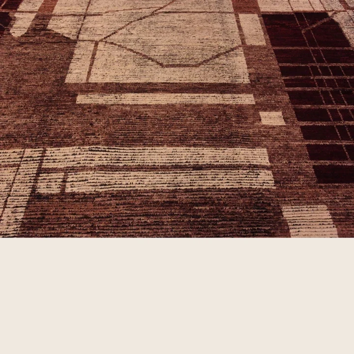 Red Zameen Transitional Wool Rug - 12'8" x 15'4" - Image 3