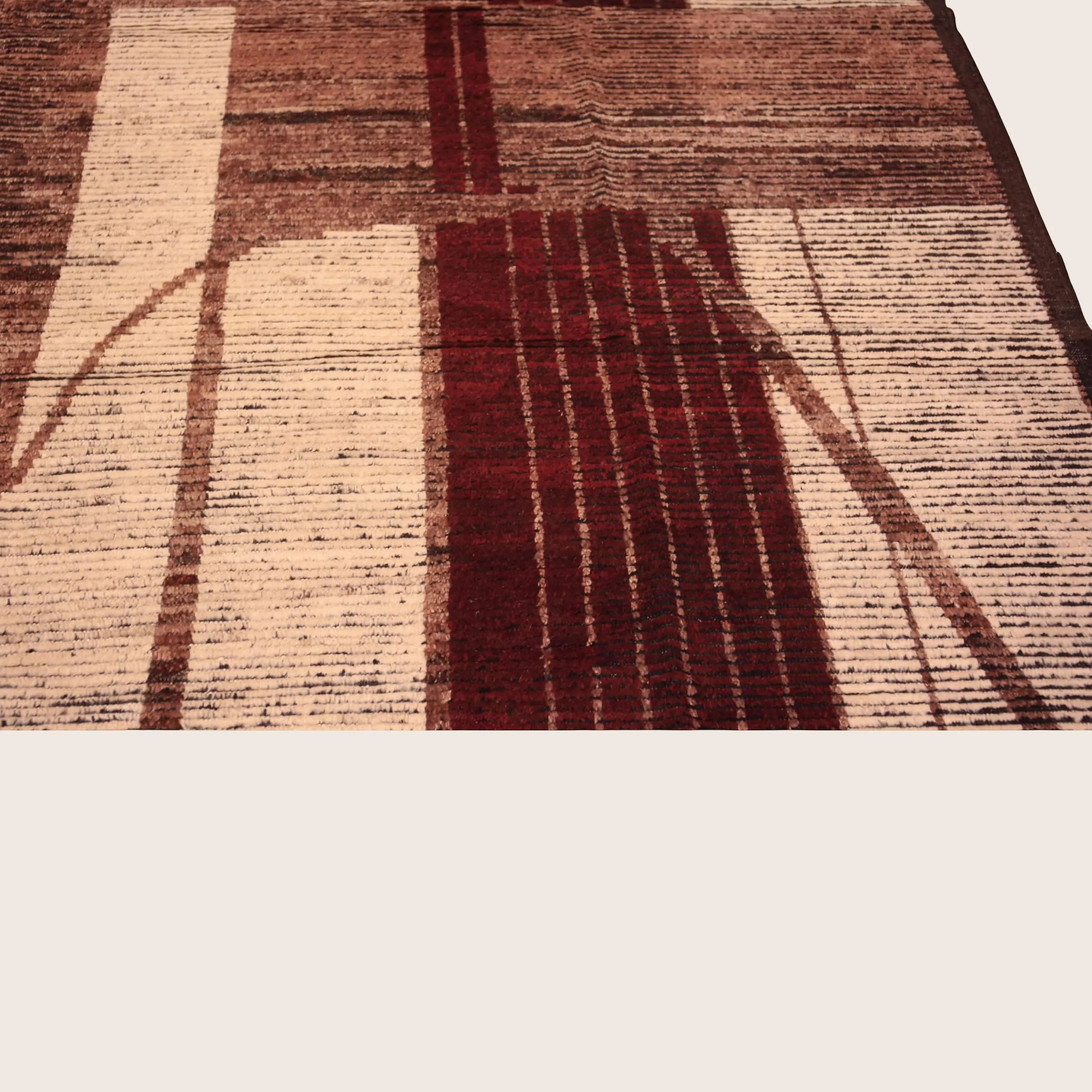 Red Zameen Transitional Wool Rug - 12'8" x 15'4" - Image 5