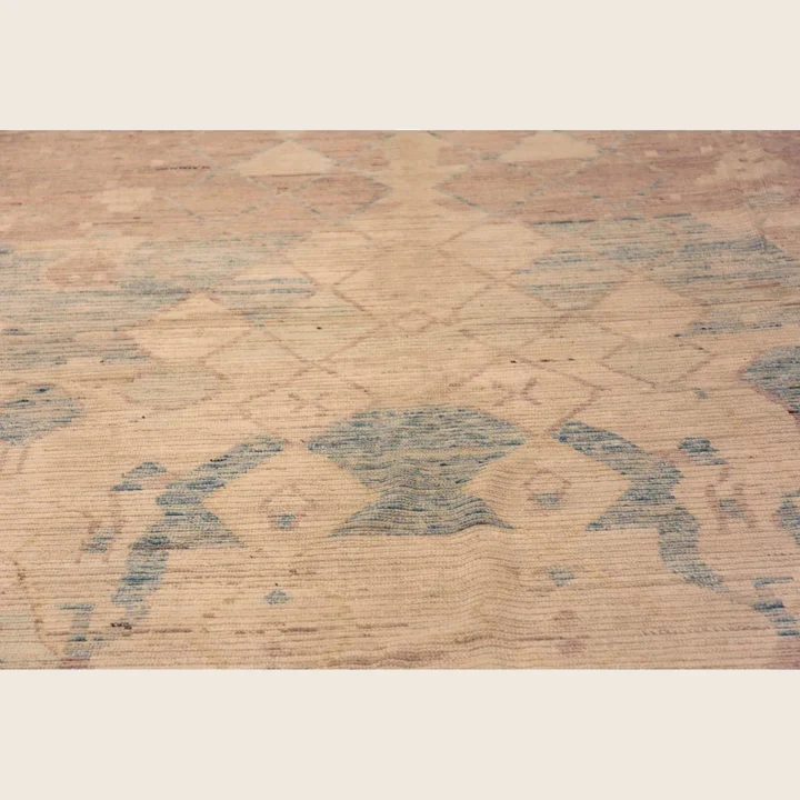 Blue Rust Zameen Transitional Wool Rug - 13'10" x 16'6" - Image 3
