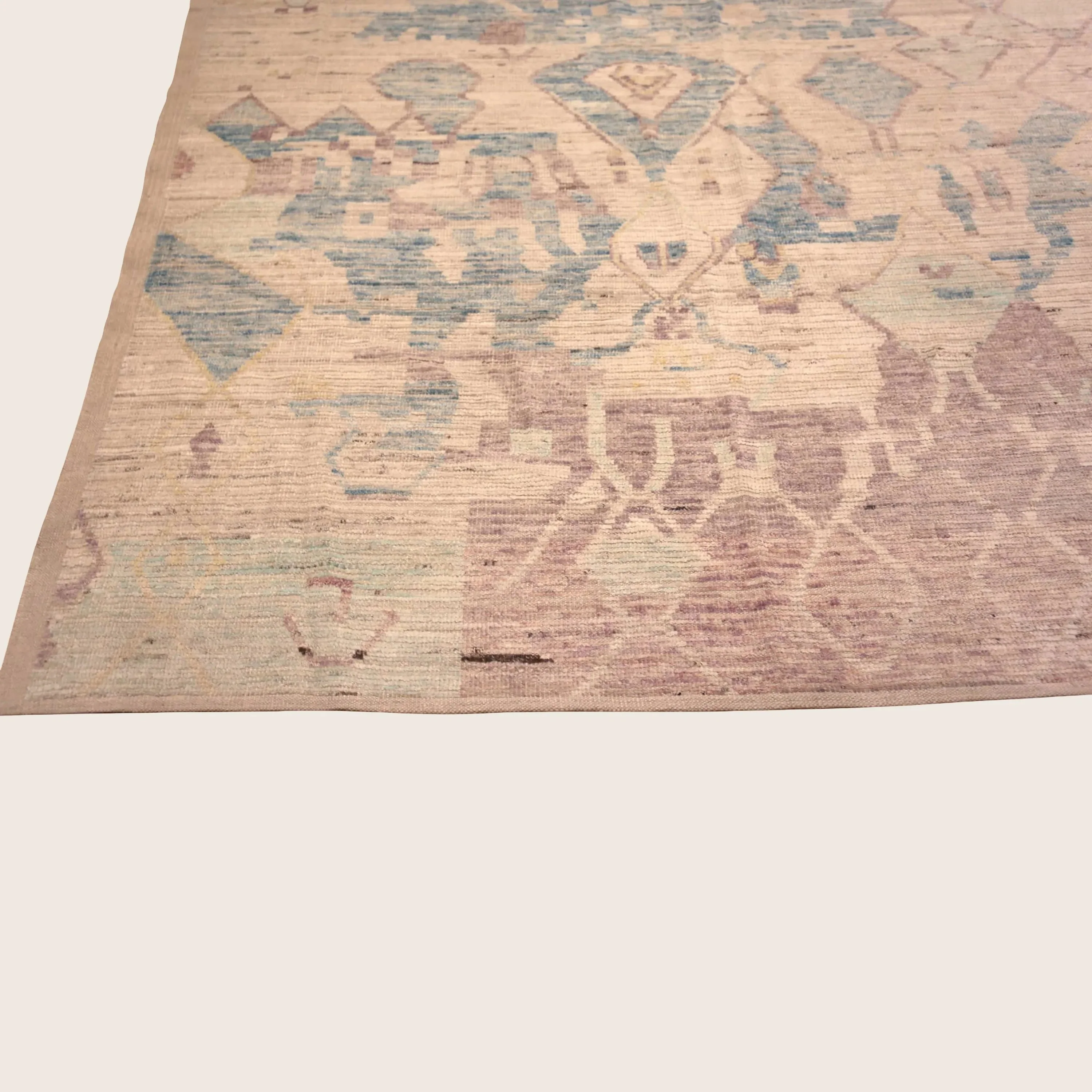 Blue Rust Zameen Transitional Wool Rug - 13'10" x 16'6" - Image 4