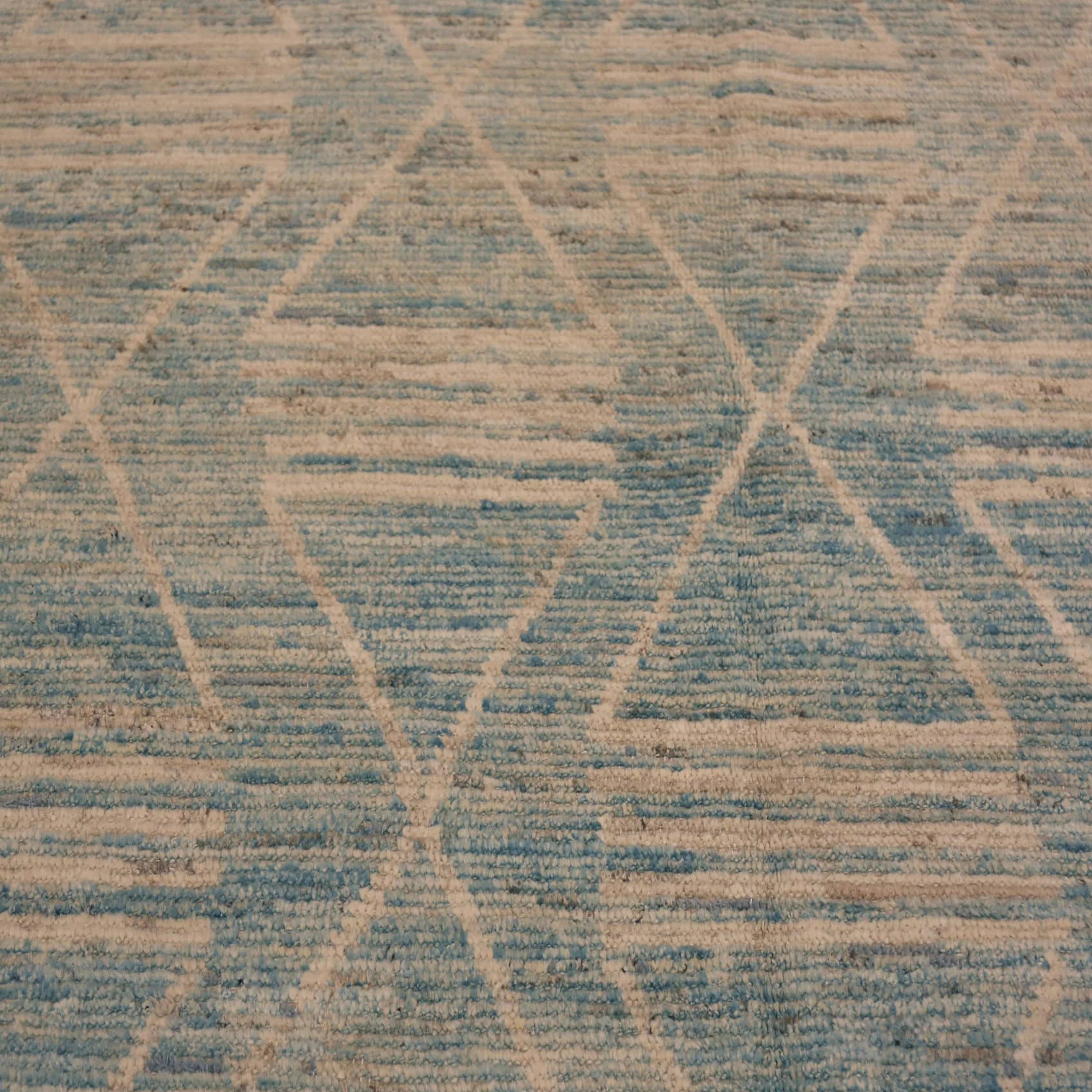Blue Zameen Transitional Wool Rug - 13'6" x 15'10" - Image 2