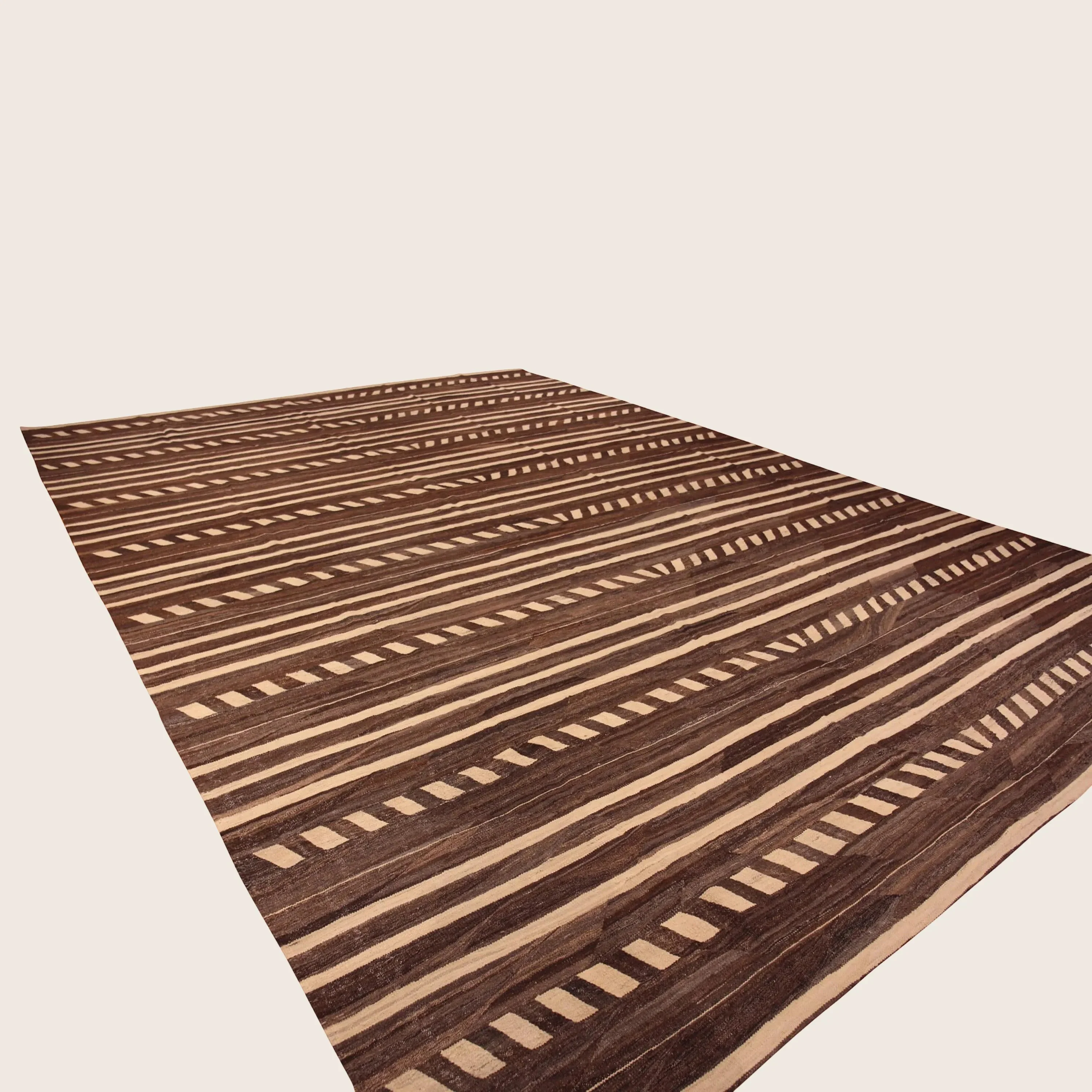 Brown Zameen Transitional Wool Rug - 13'6" x 18'9" - Image 7