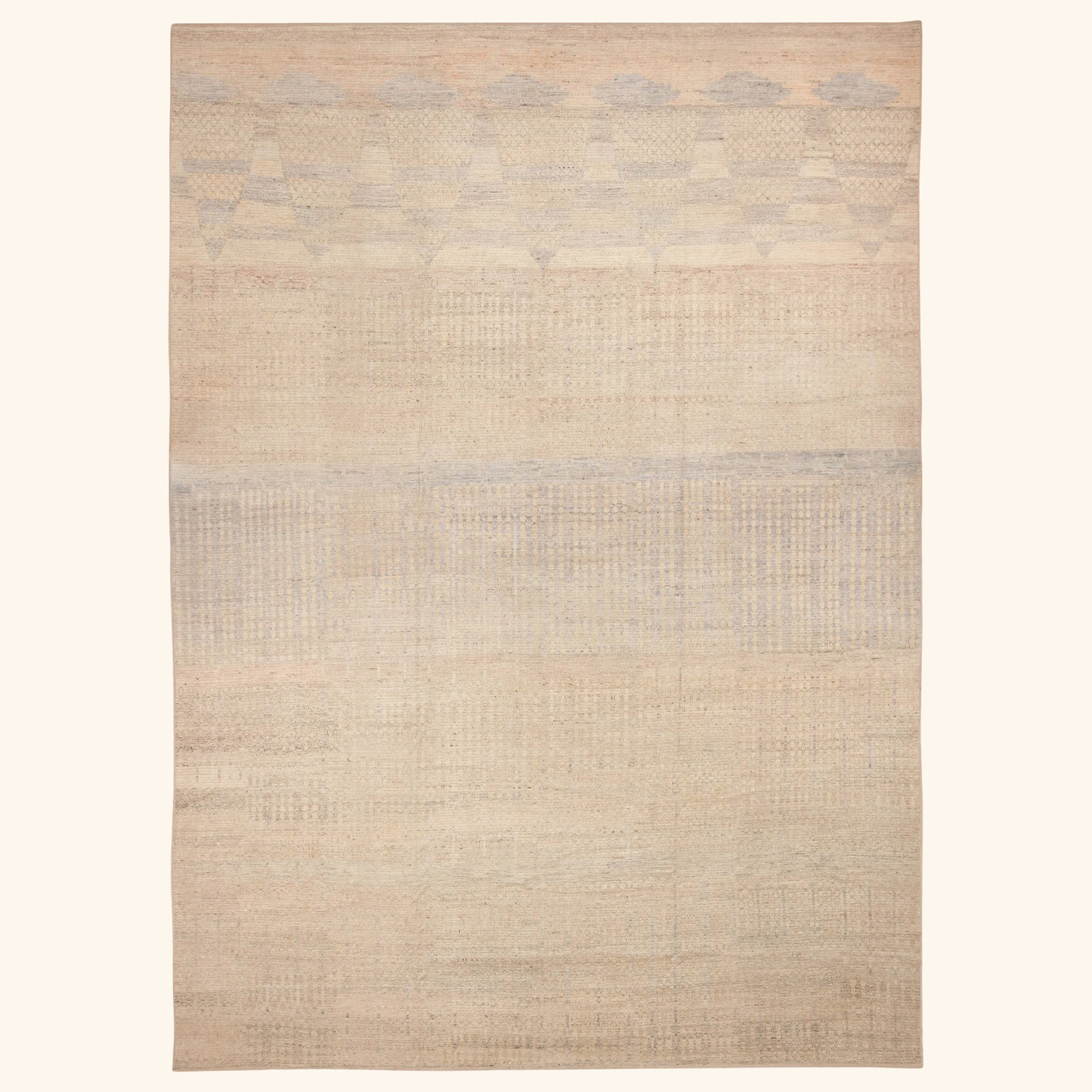 Natural Zameen Transitional Wool Rug - 15'4" x 20'10"