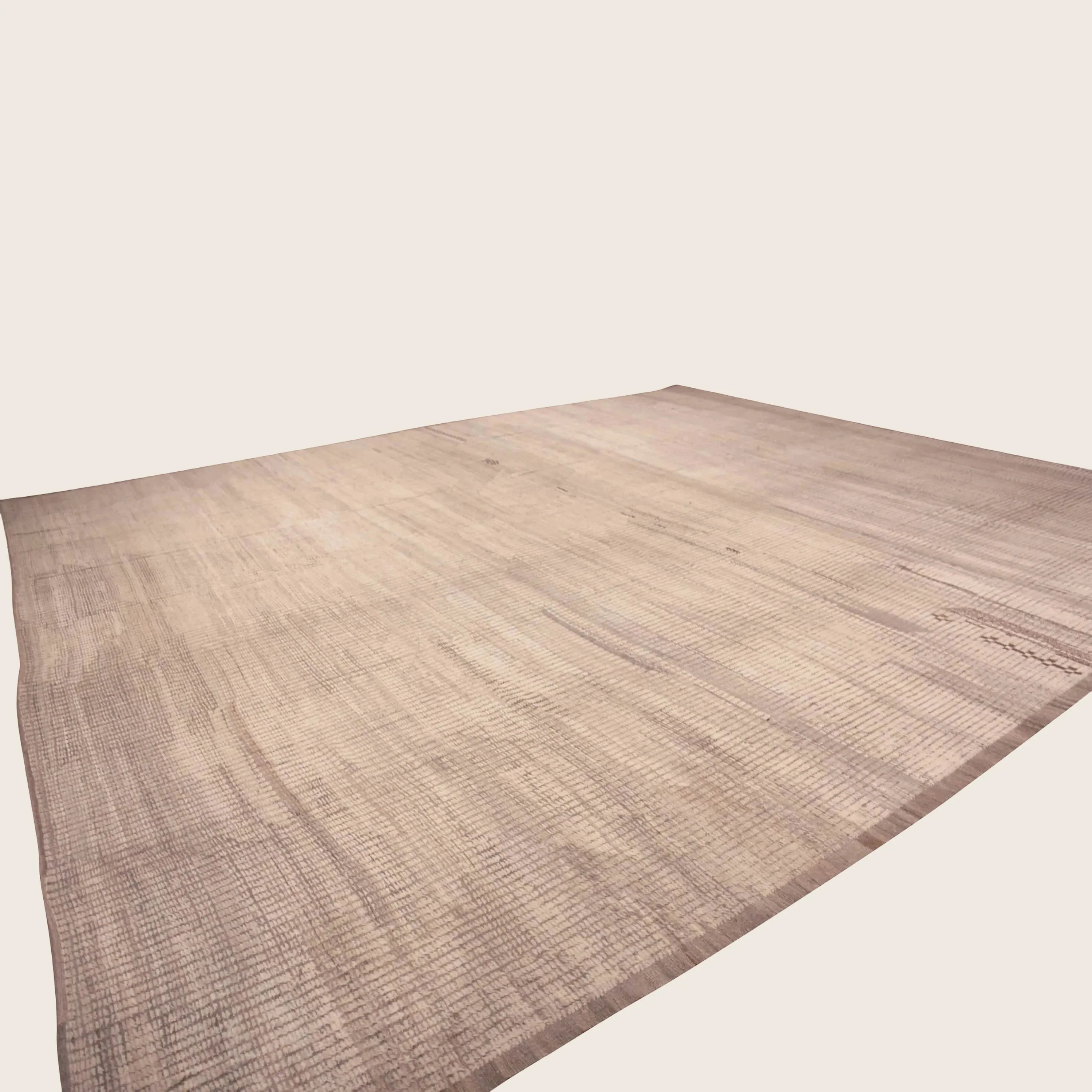 Brown Zameen Transitional Wool Rug - 18'4" x 21' - Image 9