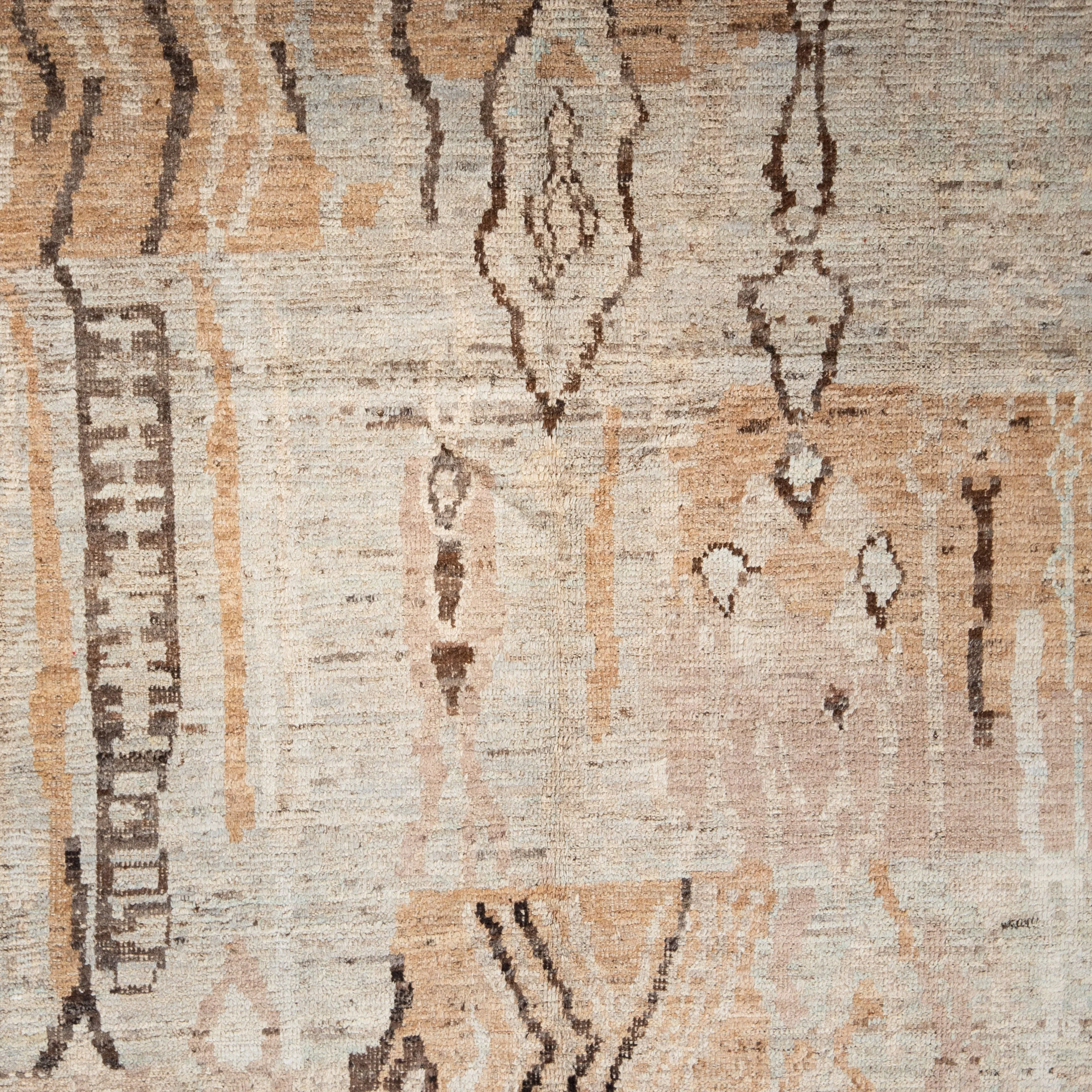 Beige Zameen Transitional Wool Rug - 6'11" x 9'1" - Image 2