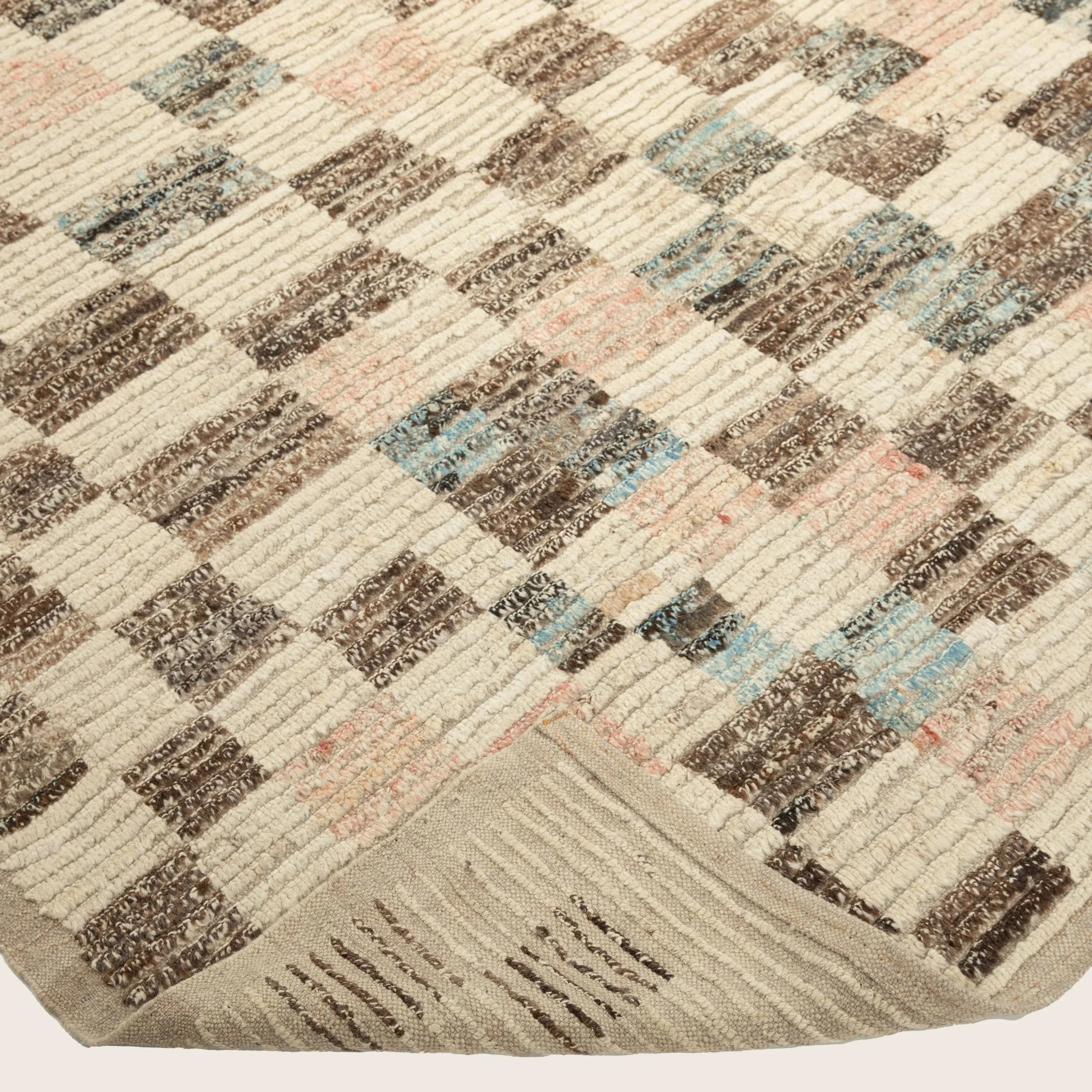Brown Zameen Transitional Wool Rug - 6'6" x 9'3" - Image 4