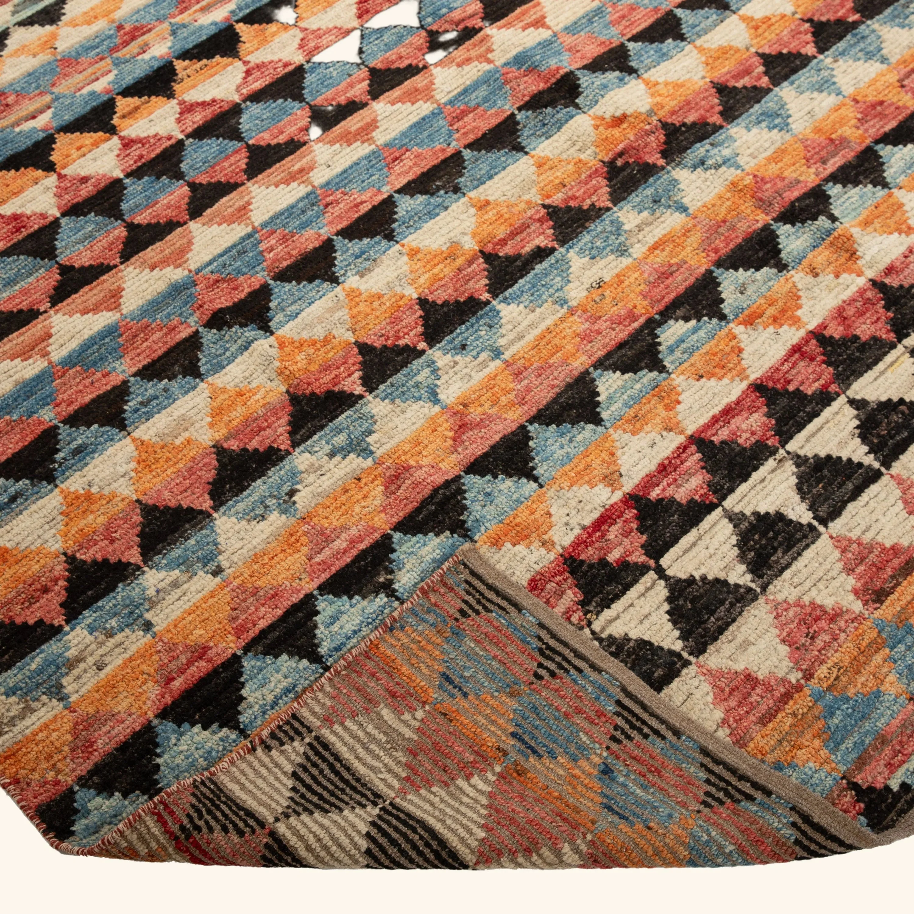 Multicolored Zameen Transitional Wool Rug - 7'6" x 9'5" - Image 4