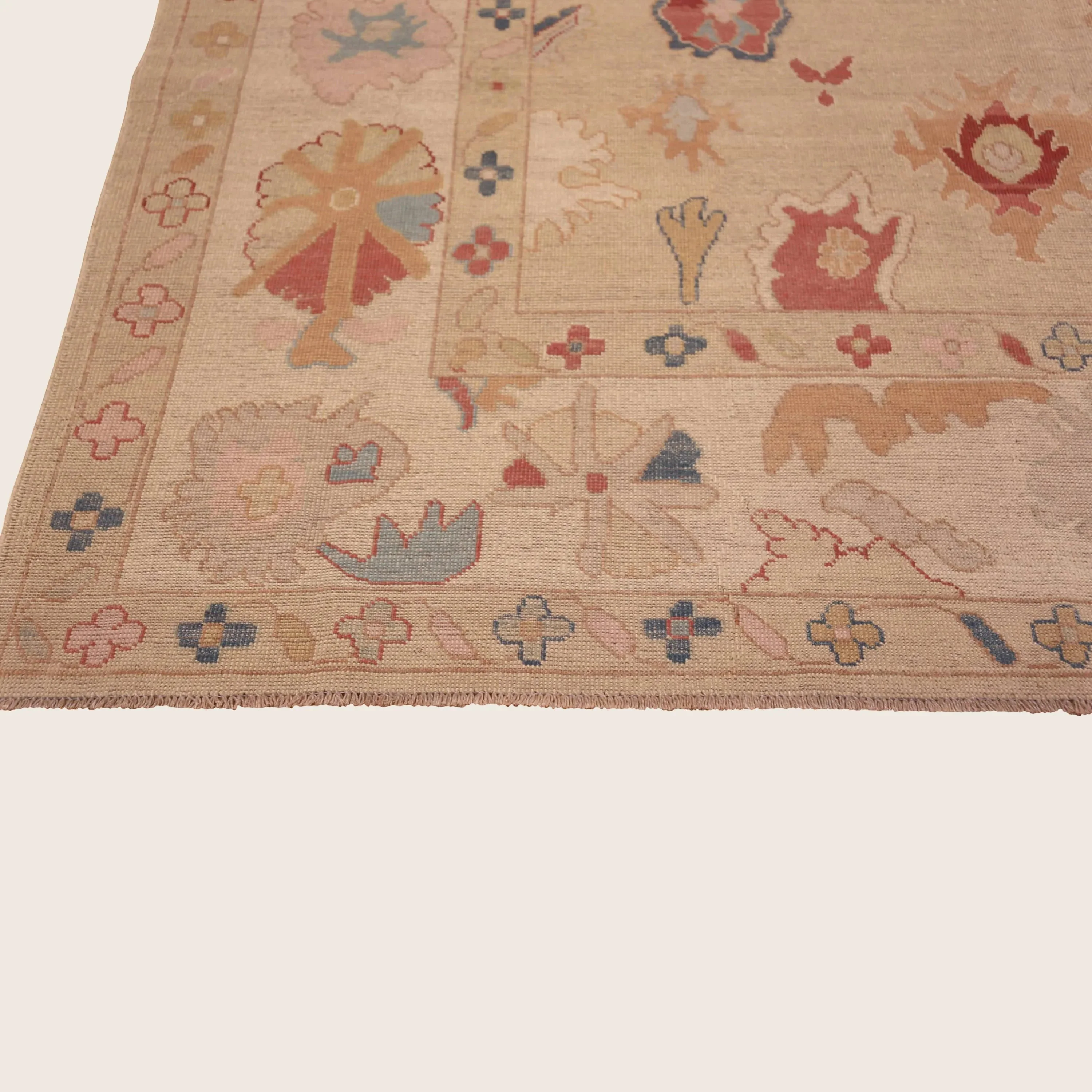 Beige Zameen Transitional Wool Rug - 8' x 9'8" - Image 2
