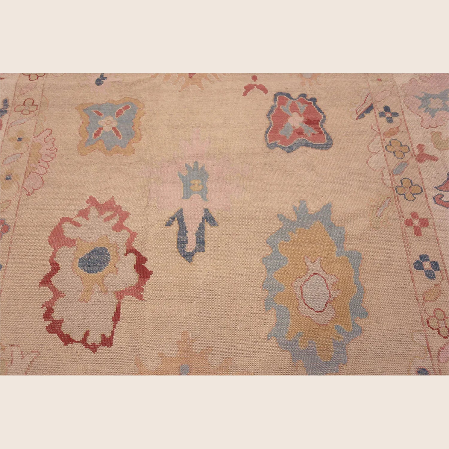 Beige Zameen Transitional Wool Rug - 8' x 9'8" - Image 3