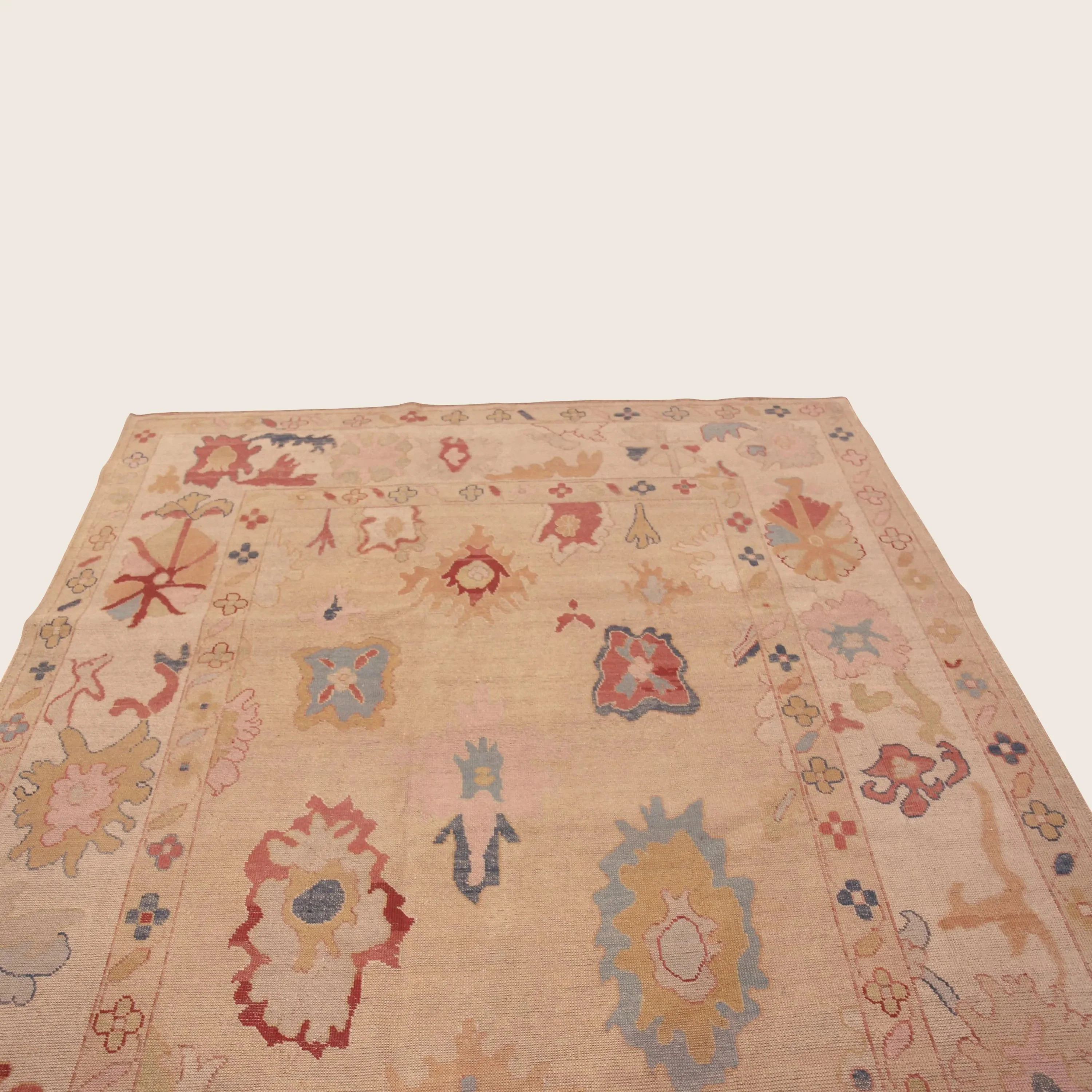 Beige Zameen Transitional Wool Rug - 8' x 9'8" - Image 4