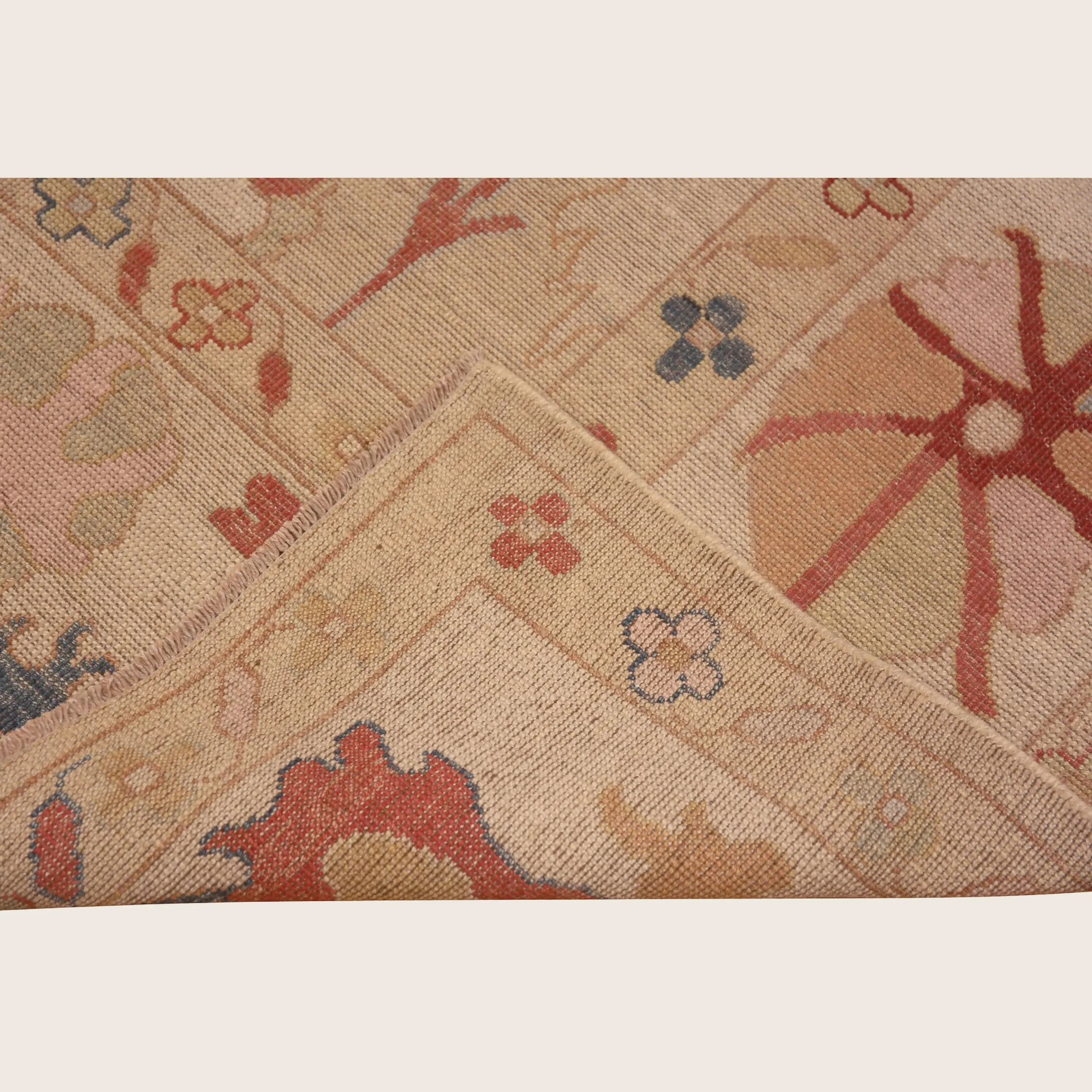 Beige Zameen Transitional Wool Rug - 8' x 9'8" - Image 5