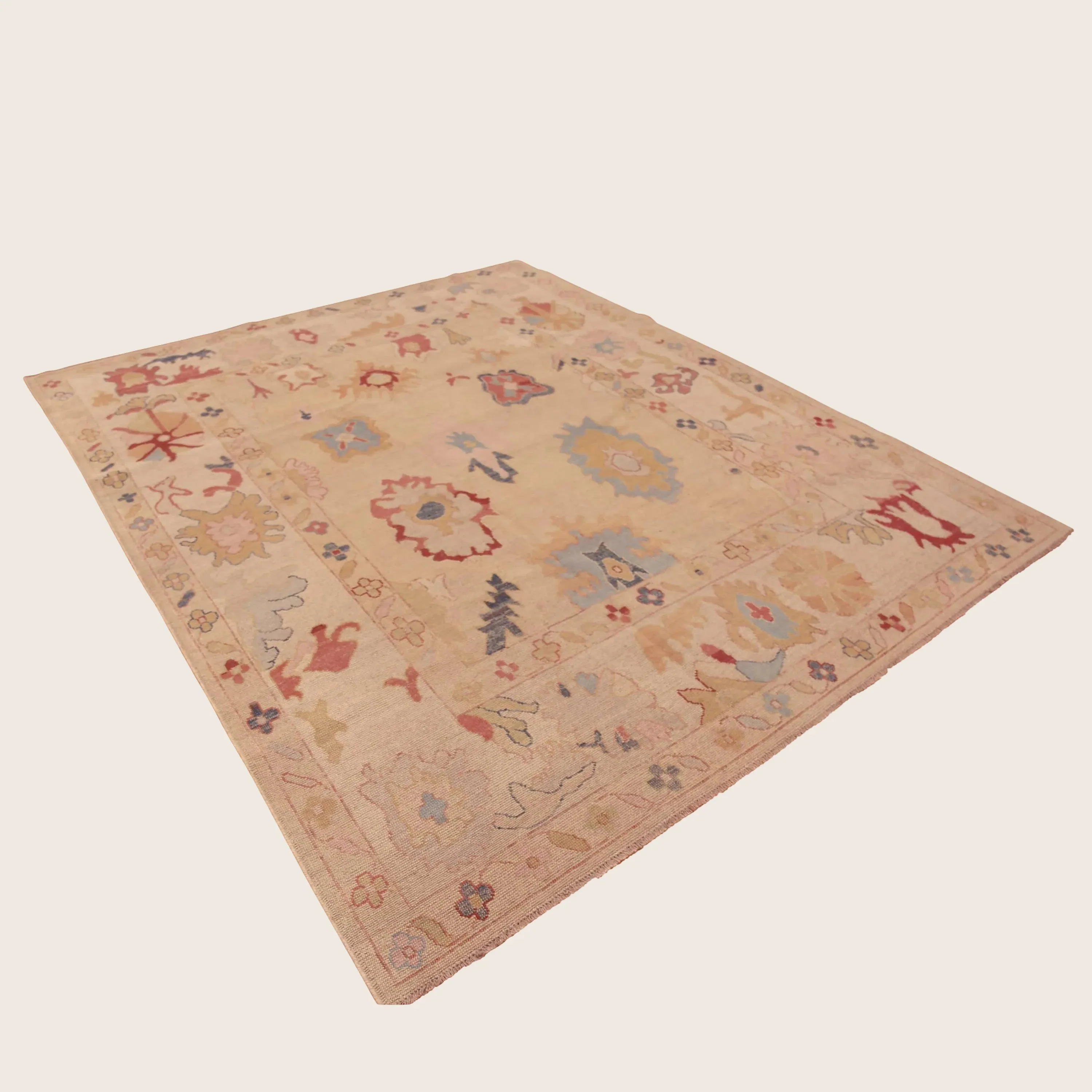 Beige Zameen Transitional Wool Rug - 8' x 9'8" - Image 6