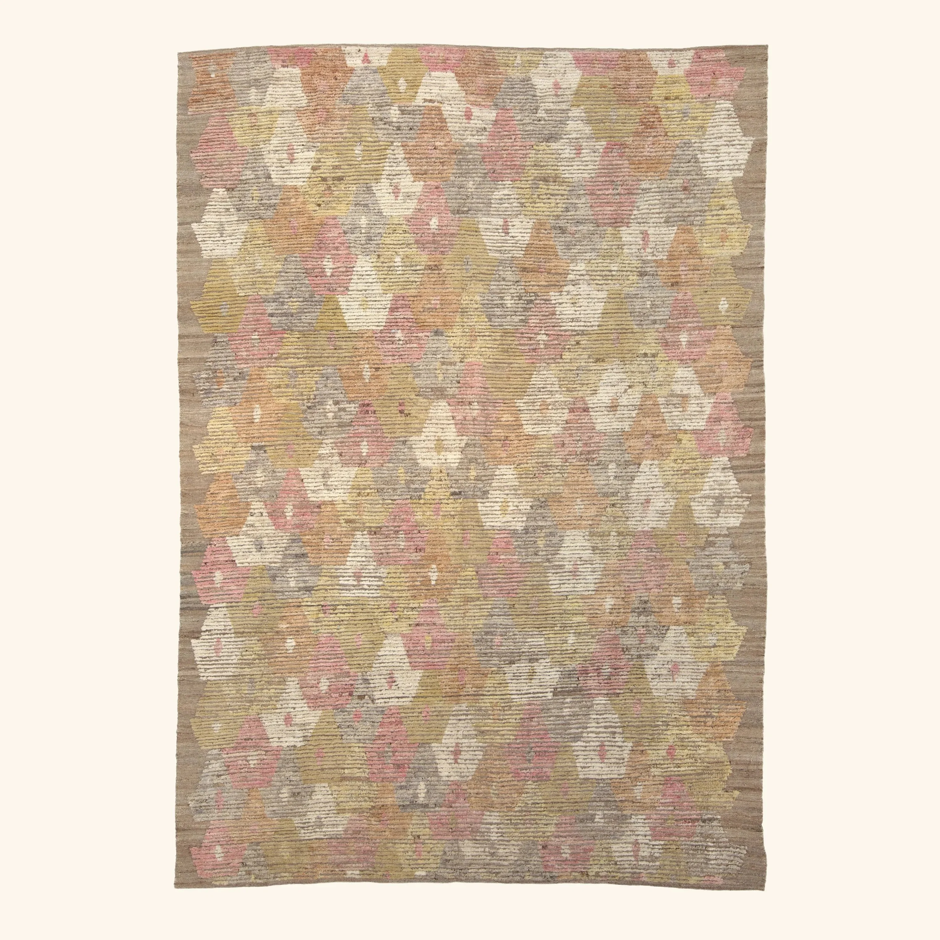 Multicolored Zameen Transitional Wool Rug - 8'1" x 11'5"