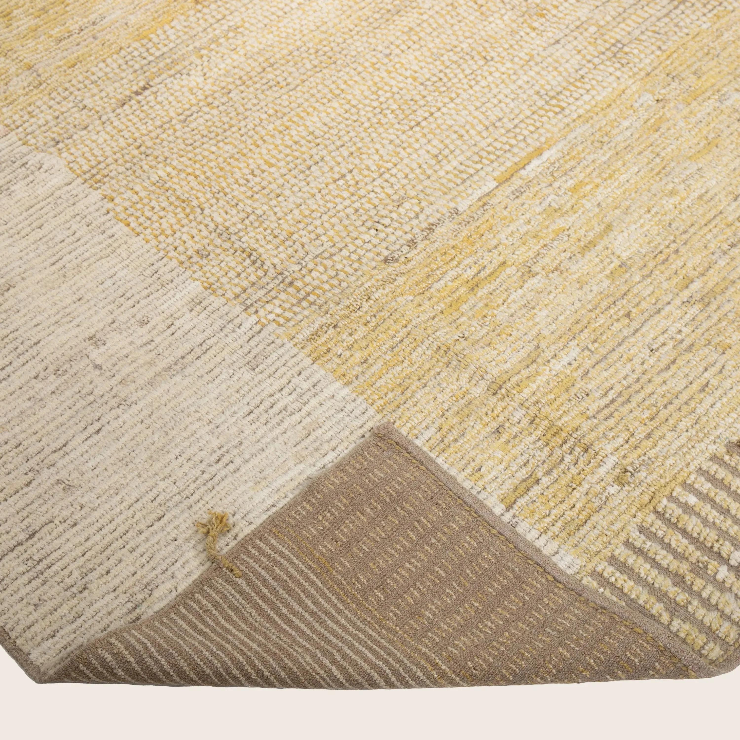 Yellow Zameen Transitional Wool Rug - 8'10" x 10'11" - Image 8