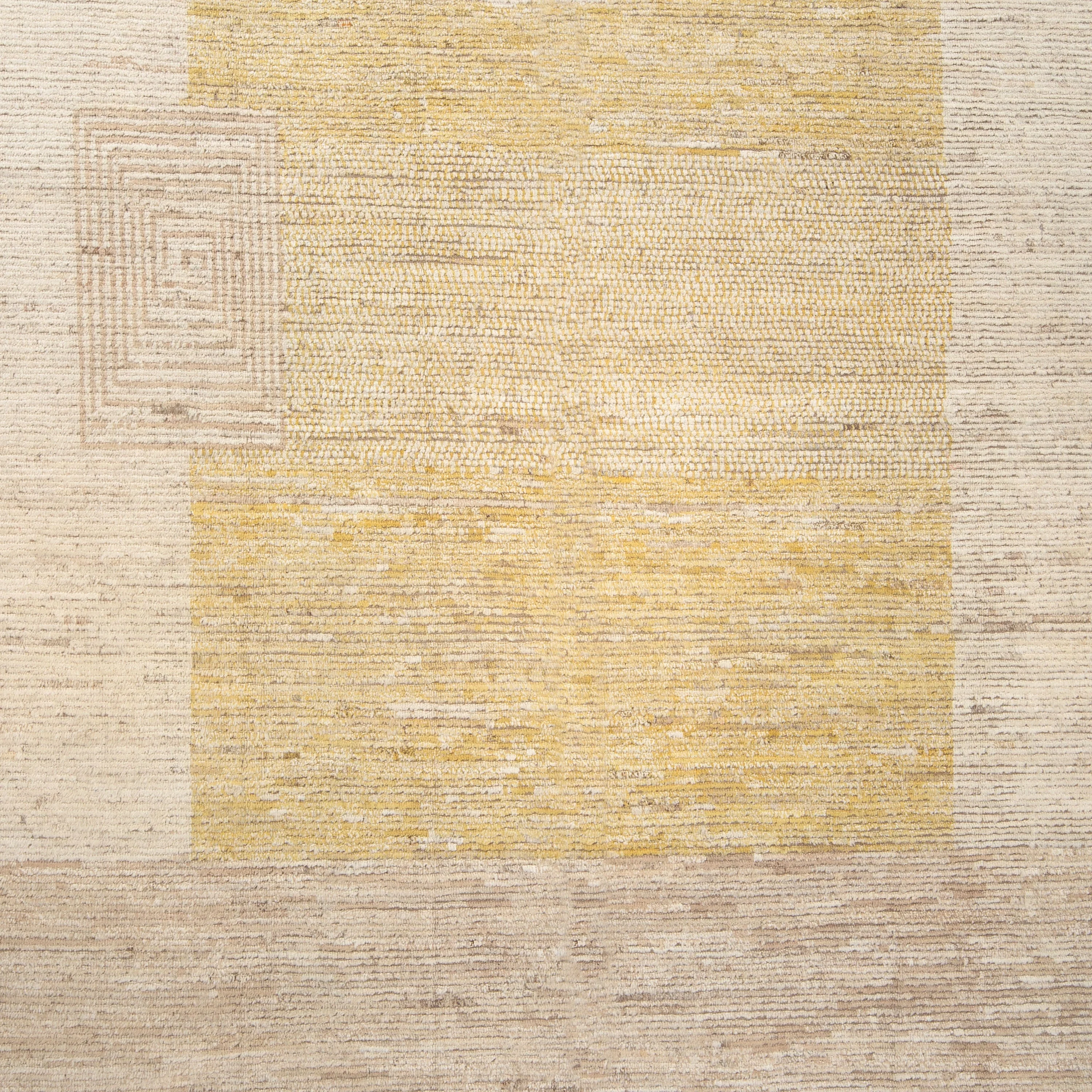 Yellow Zameen Transitional Wool Rug - 8'8" x 11'3" - Image 2