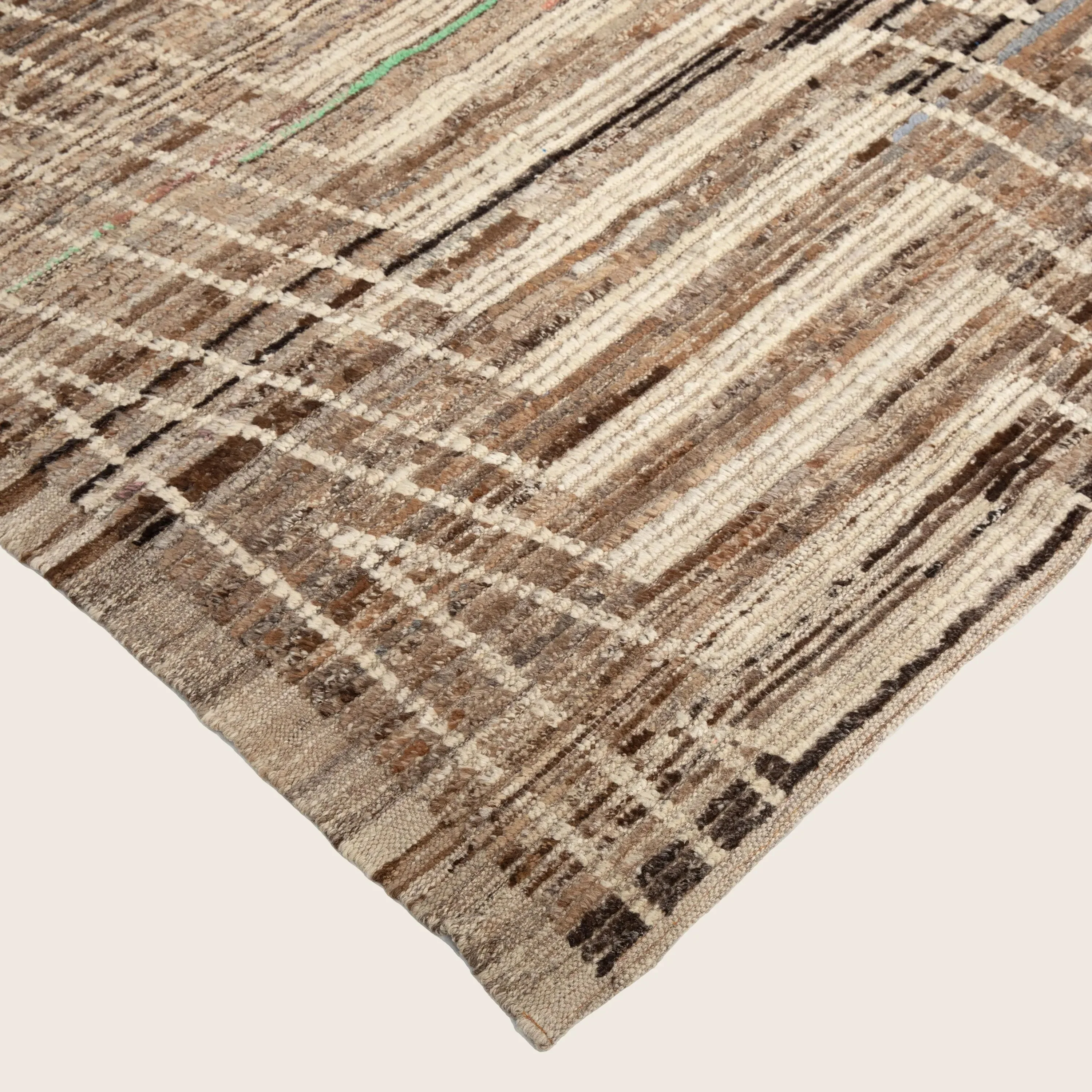 Brown Zameen Transitional Wool Rug - 9'1" x 11'9" - Image 3