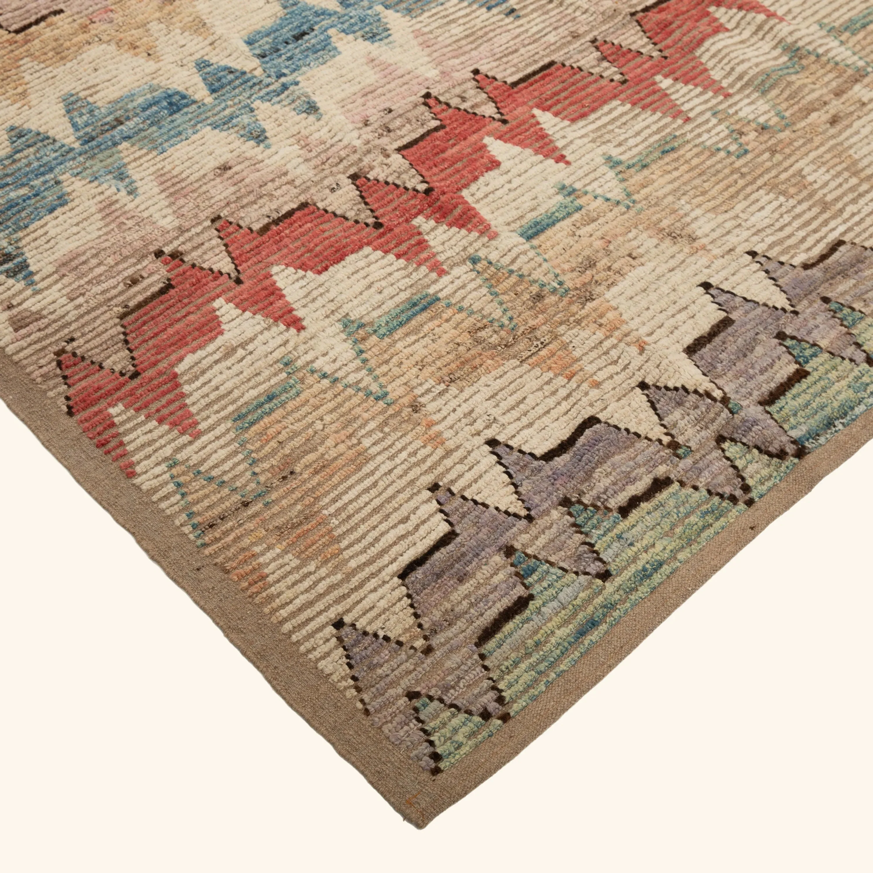 Multicolored Zameen Transitional Wool Rug - 9'3" x 12'2" - Image 3