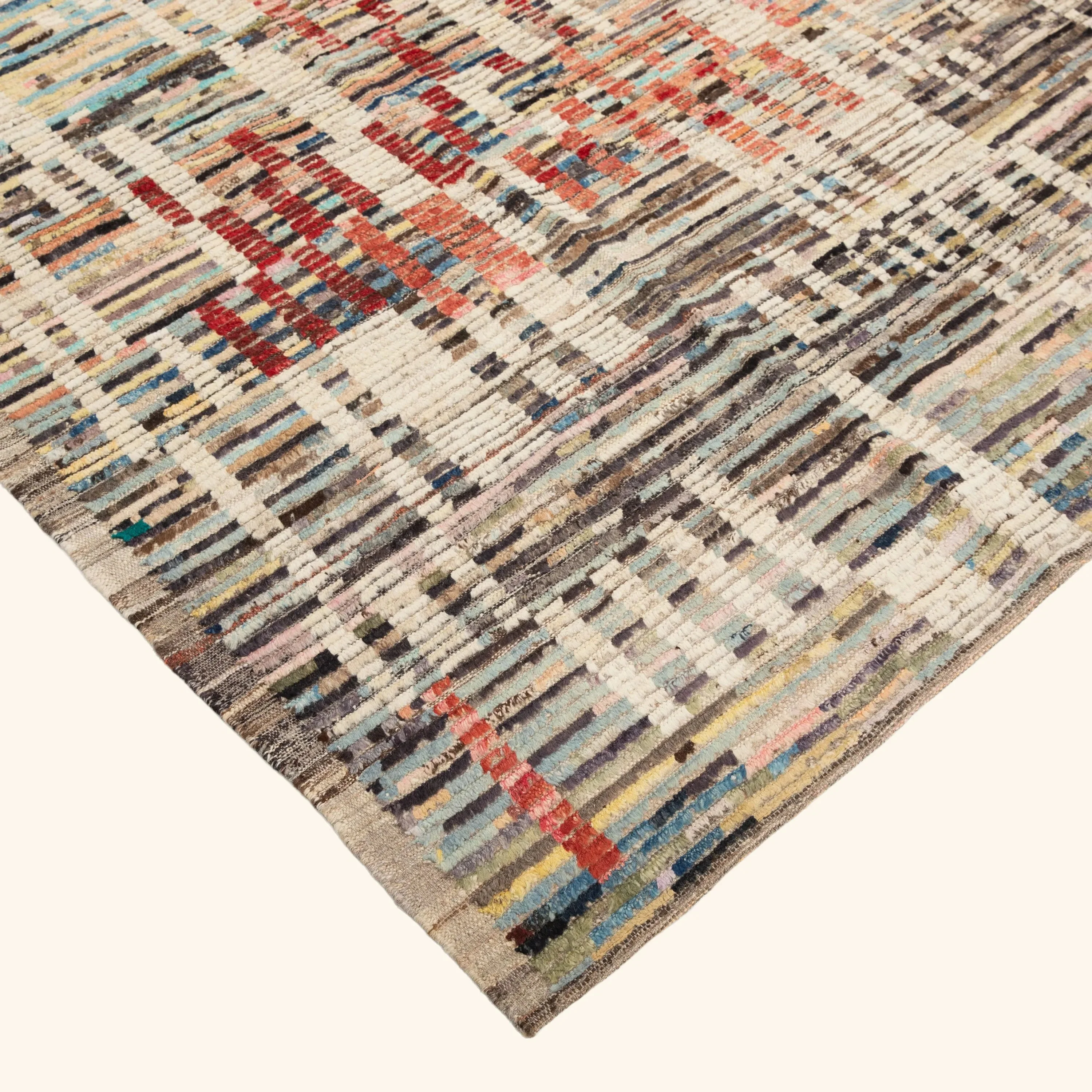 Brown Zameen Transitional Wool Rug - 9'4" x 11'10" - Image 3