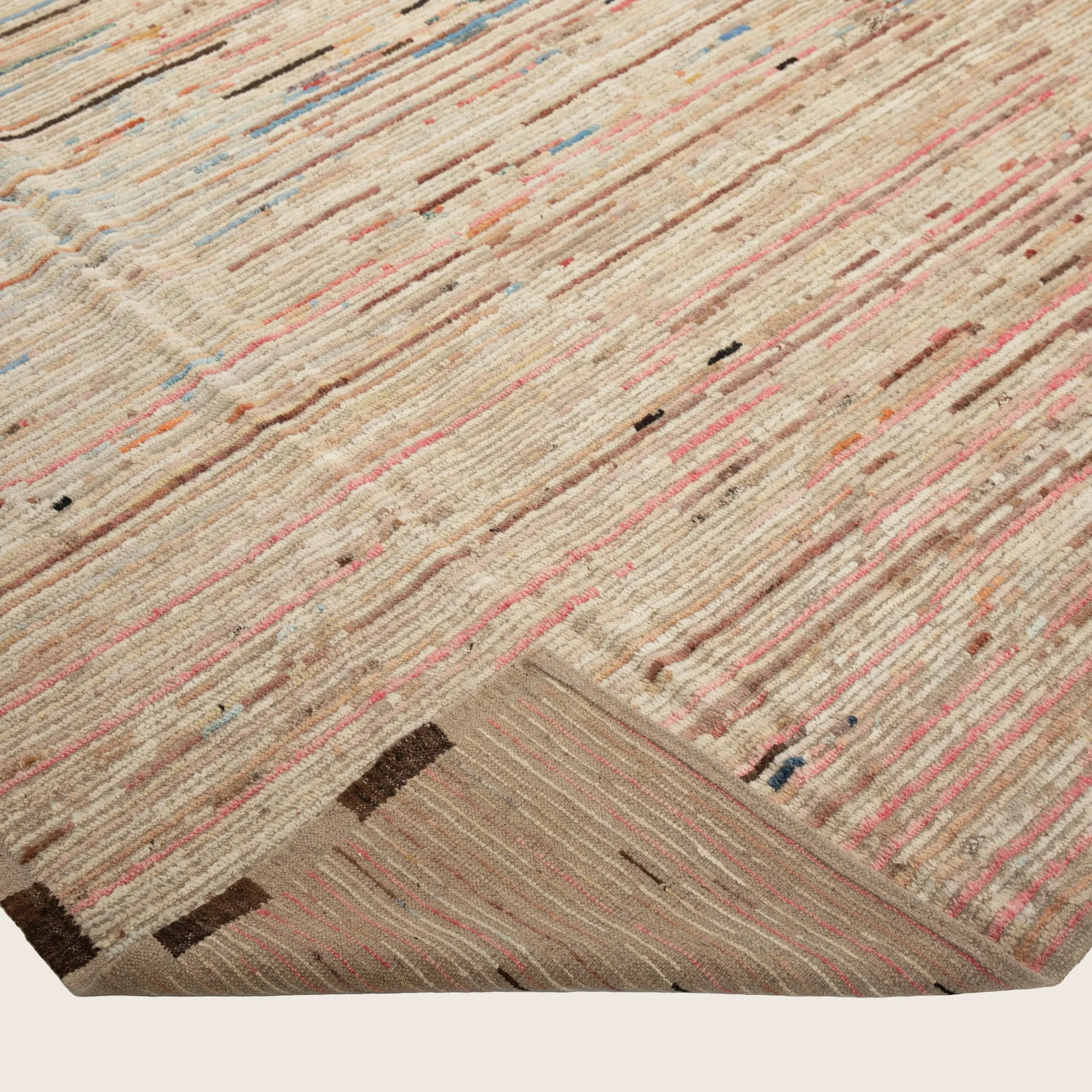 Multicolored Zameen Transitional Wool Rug - 9'4" x 11'10" - Image 4
