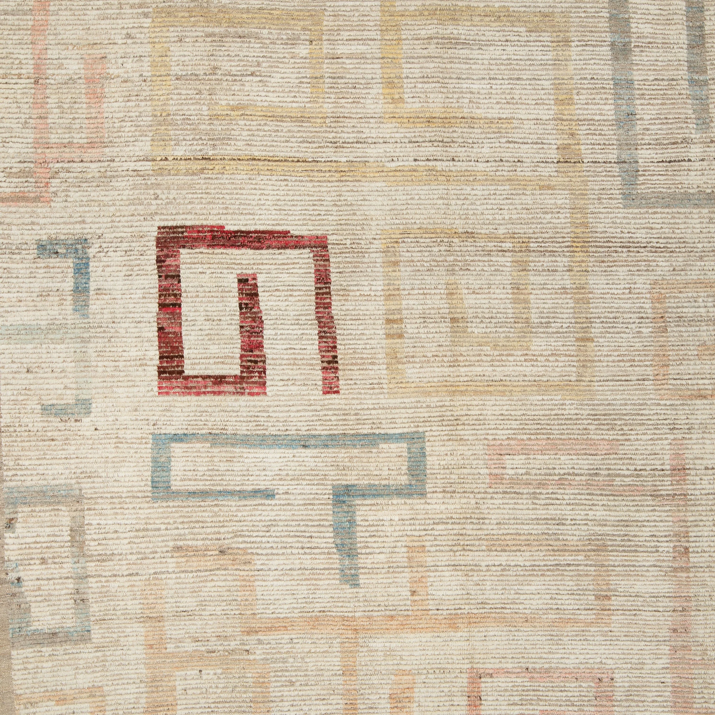 Multicolored Zameen Transitional Wool Rug - 9'4" x 11'6" - Image 2