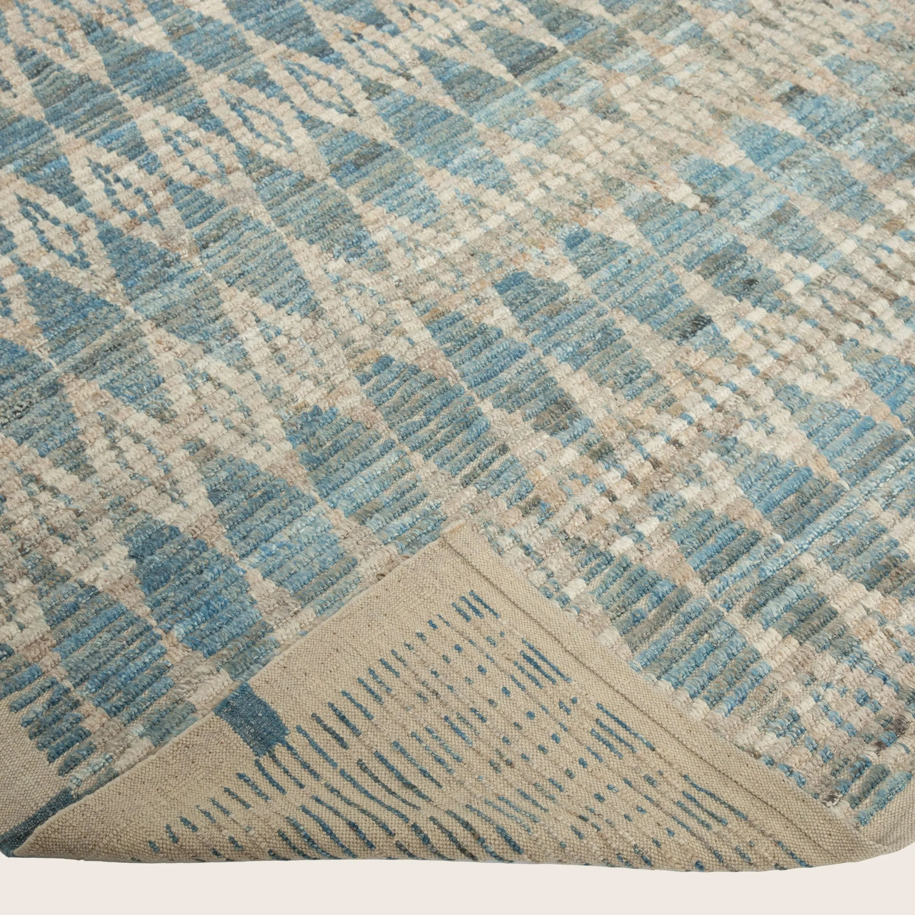 Blue Zameen Transitional Wool Rug - 9'4" x 12'1" - Image 4