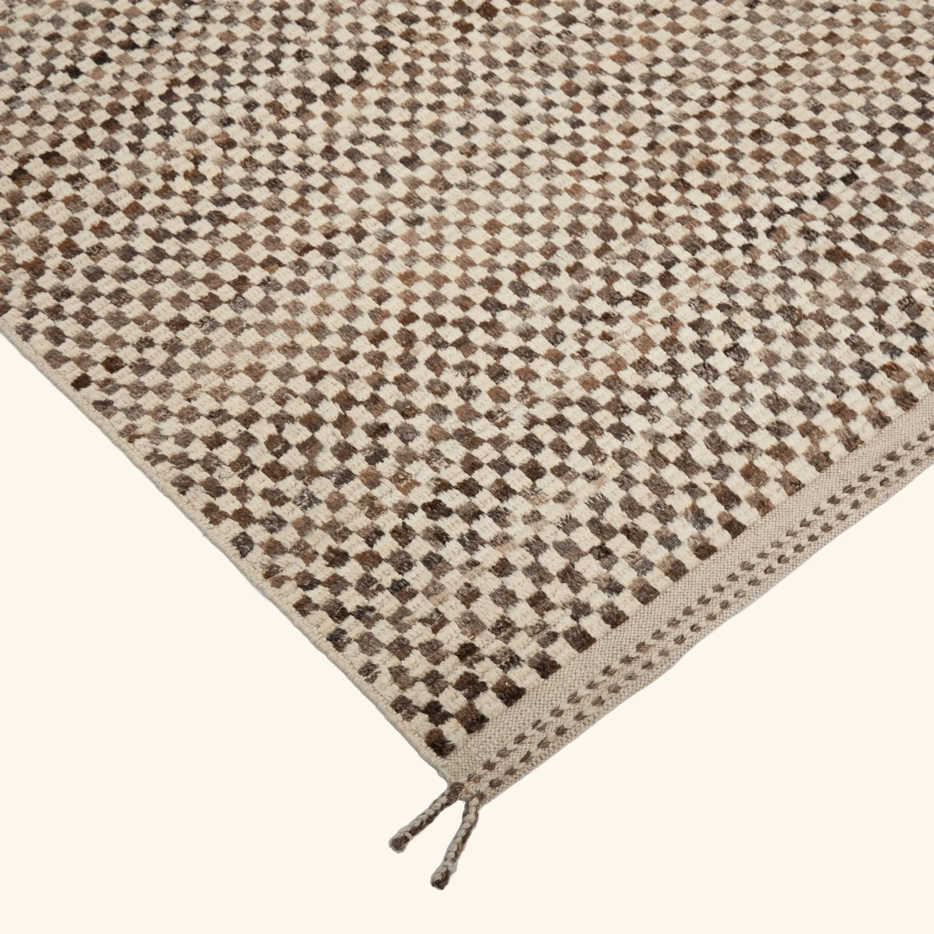 Brown Zameen Transitional Wool Rug - 9'5" x 12' - Image 3