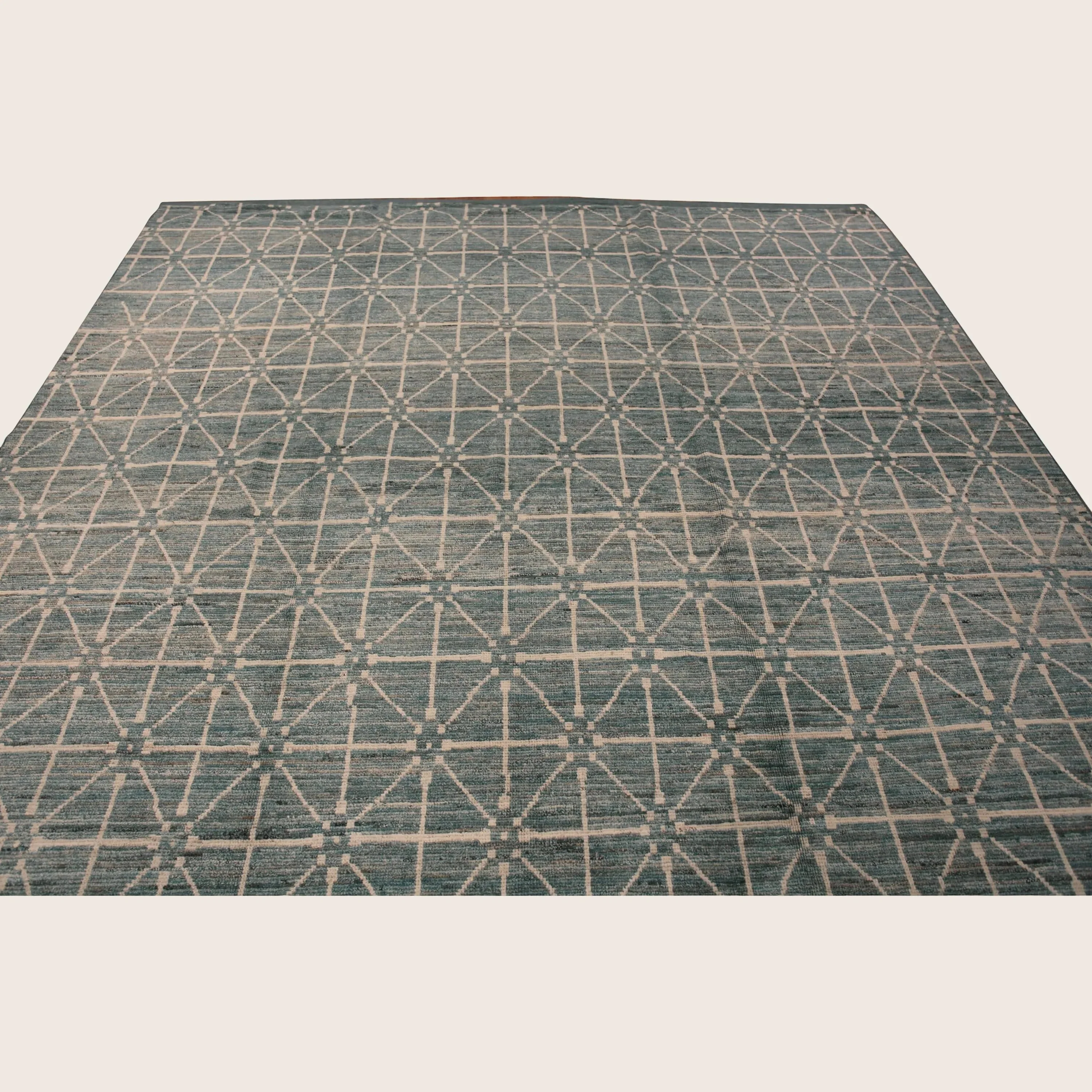 Blue Zameen Transitional Wool Rug - 9'5" x 12'4" - Image 5