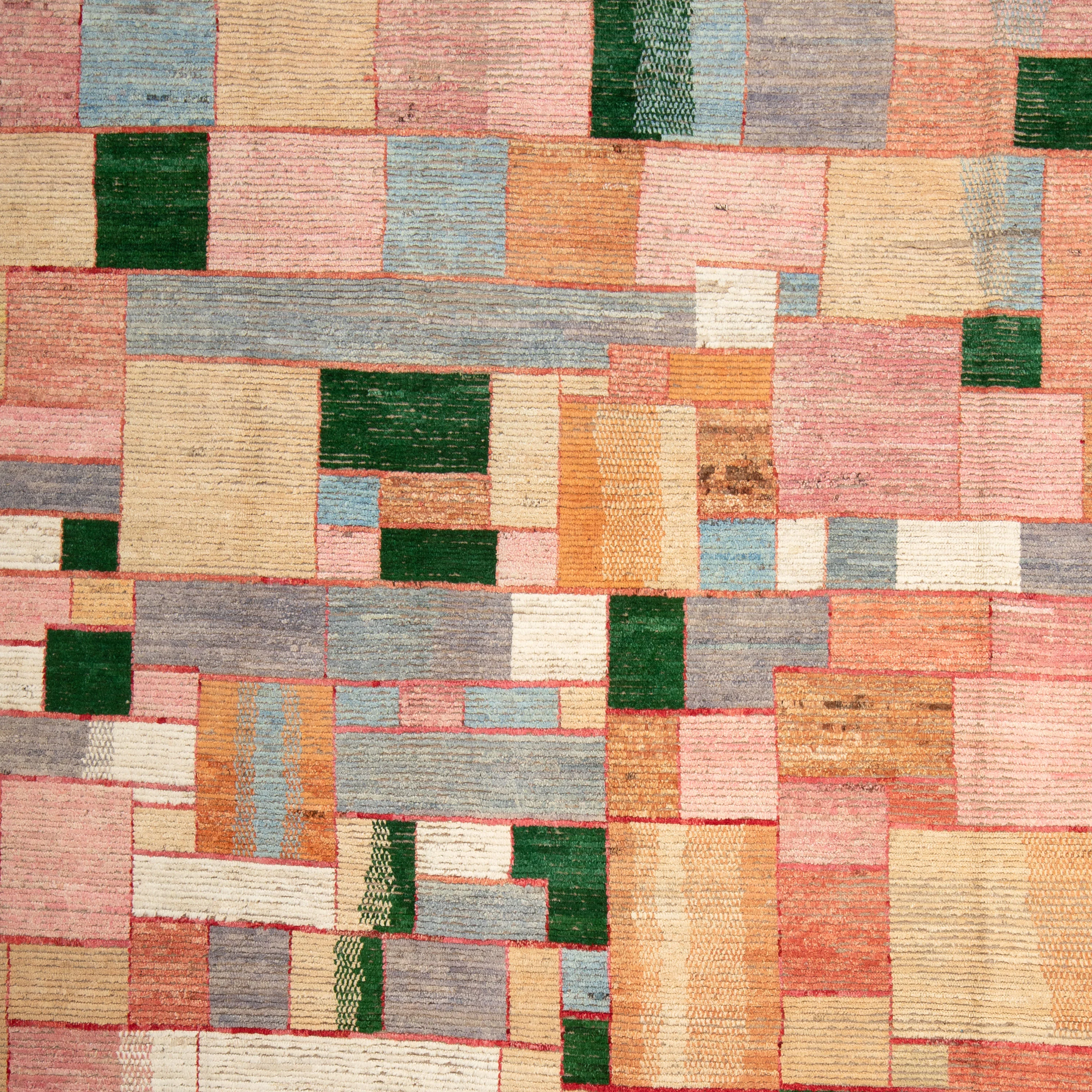 Multicolored Zameen Transitional Wool Rug - 9'7" x 12'0" - Image 2