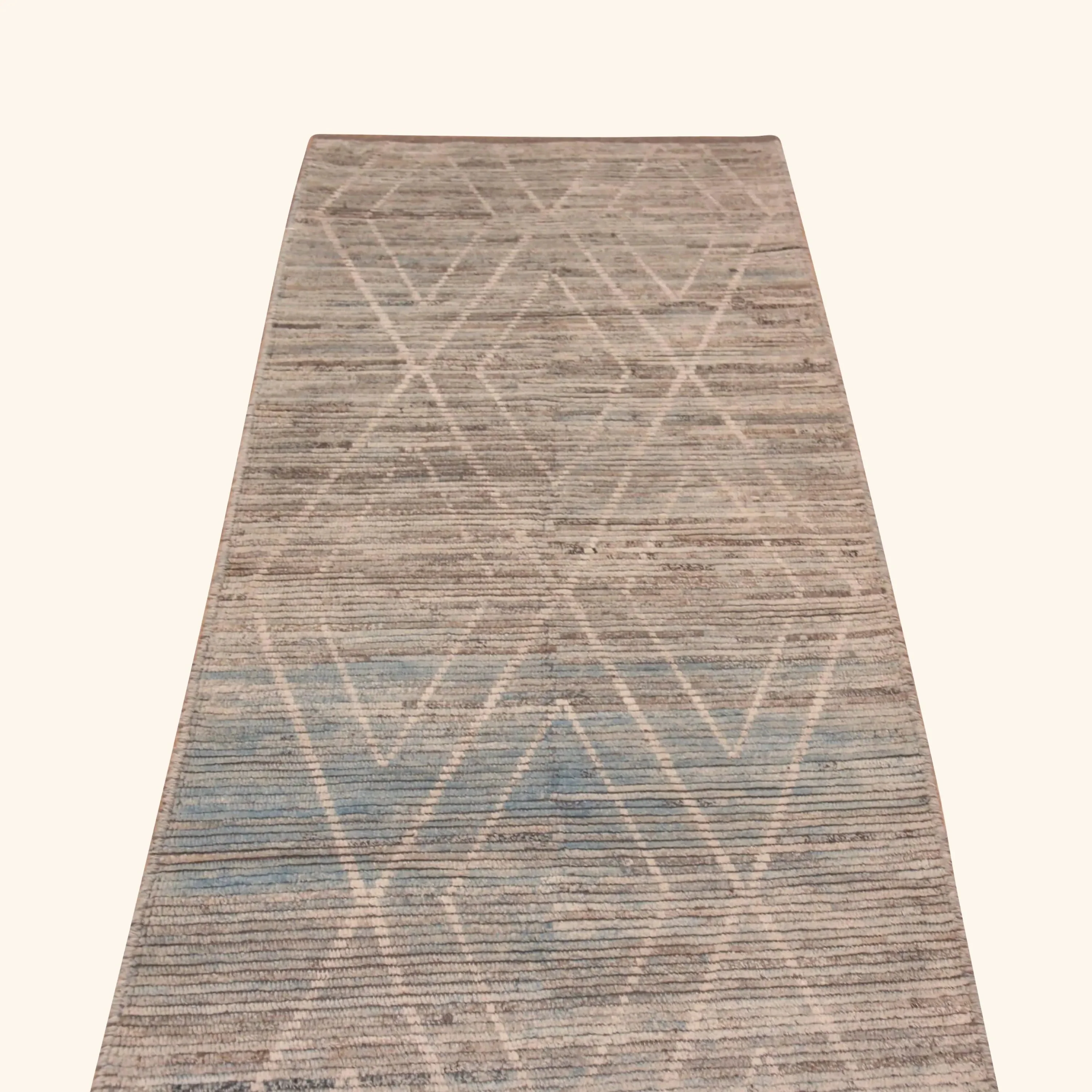 Grey Zameen Transitional Wool Runner - 3'1" x 9'8" - Image 6
