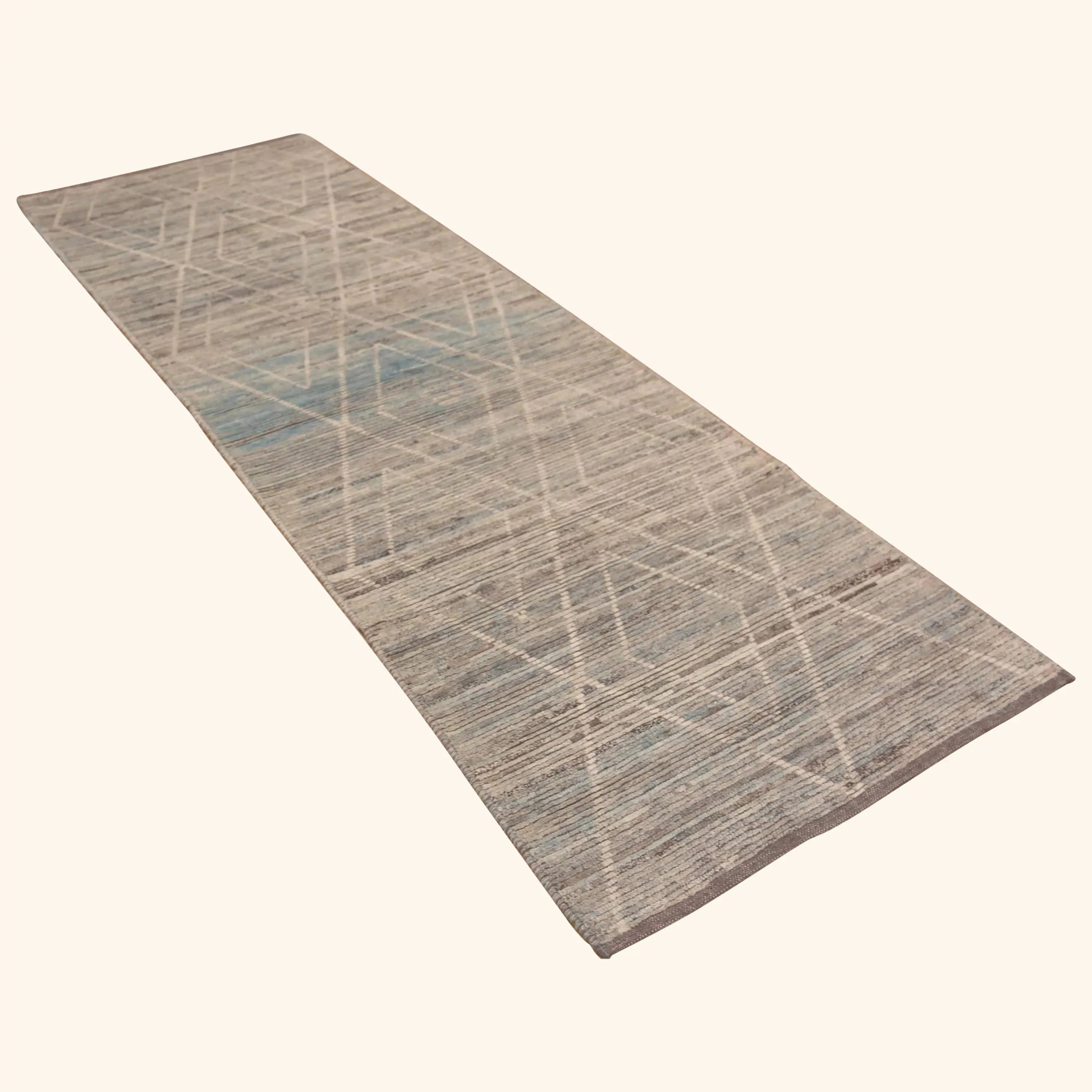 Grey Zameen Transitional Wool Runner - 3'1" x 9'8" - Image 8
