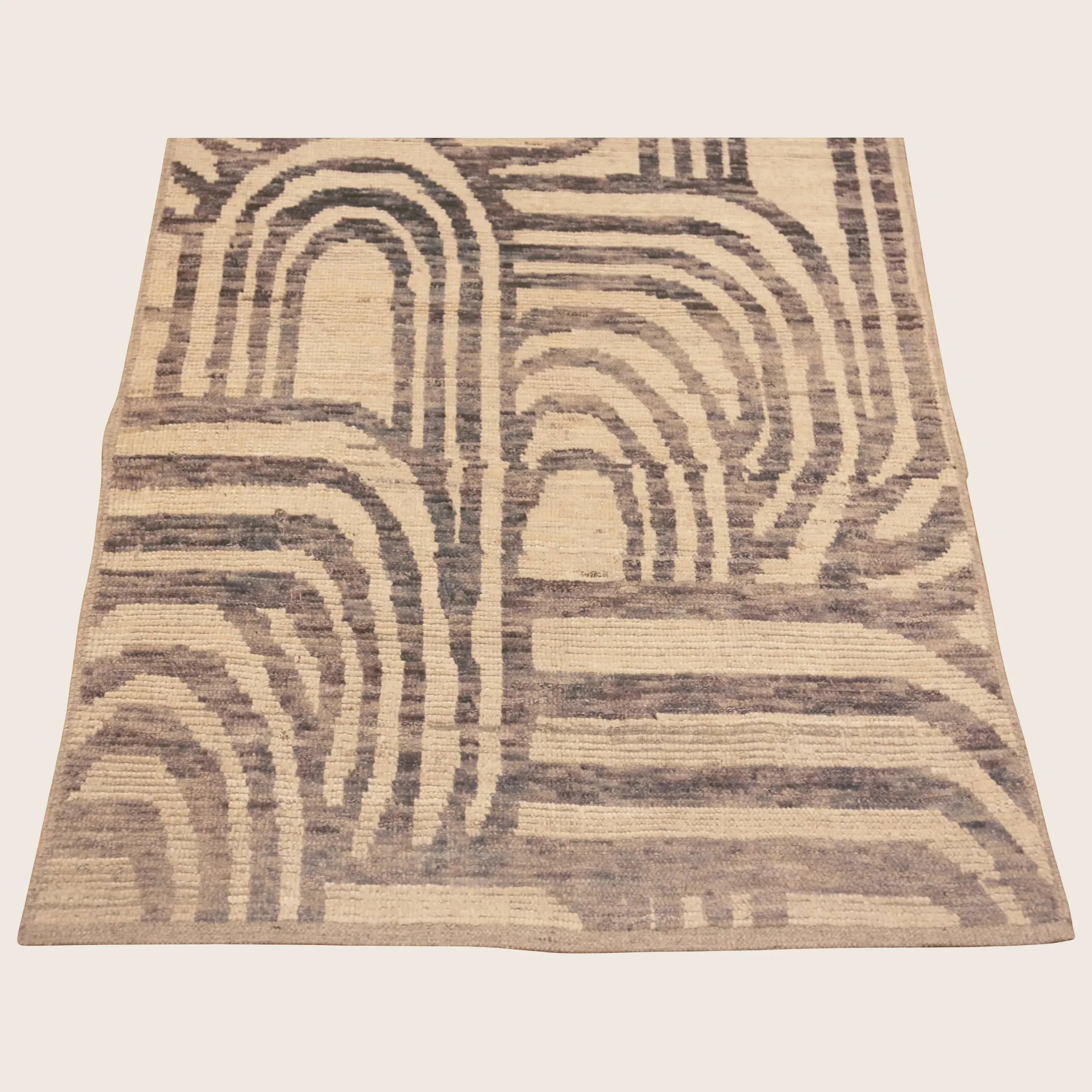 Brown Zameen Transitional Wool Runner - 3'2" x 12'11" - Image 2